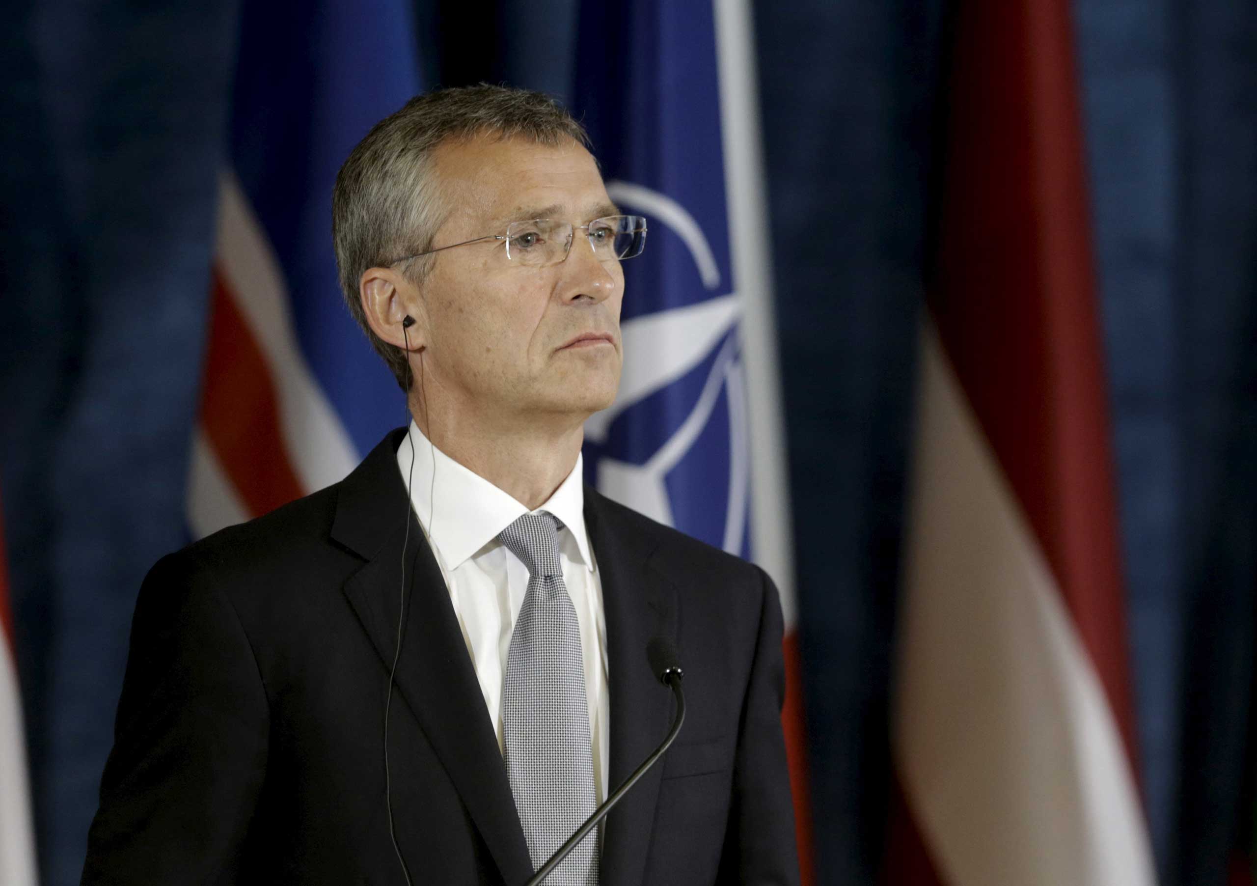 NATO Secretary General Jens Stoltenberg in Vilnius, Lithuania, on Sept. 3, 2015. (Ints Kalnins—Reuters)