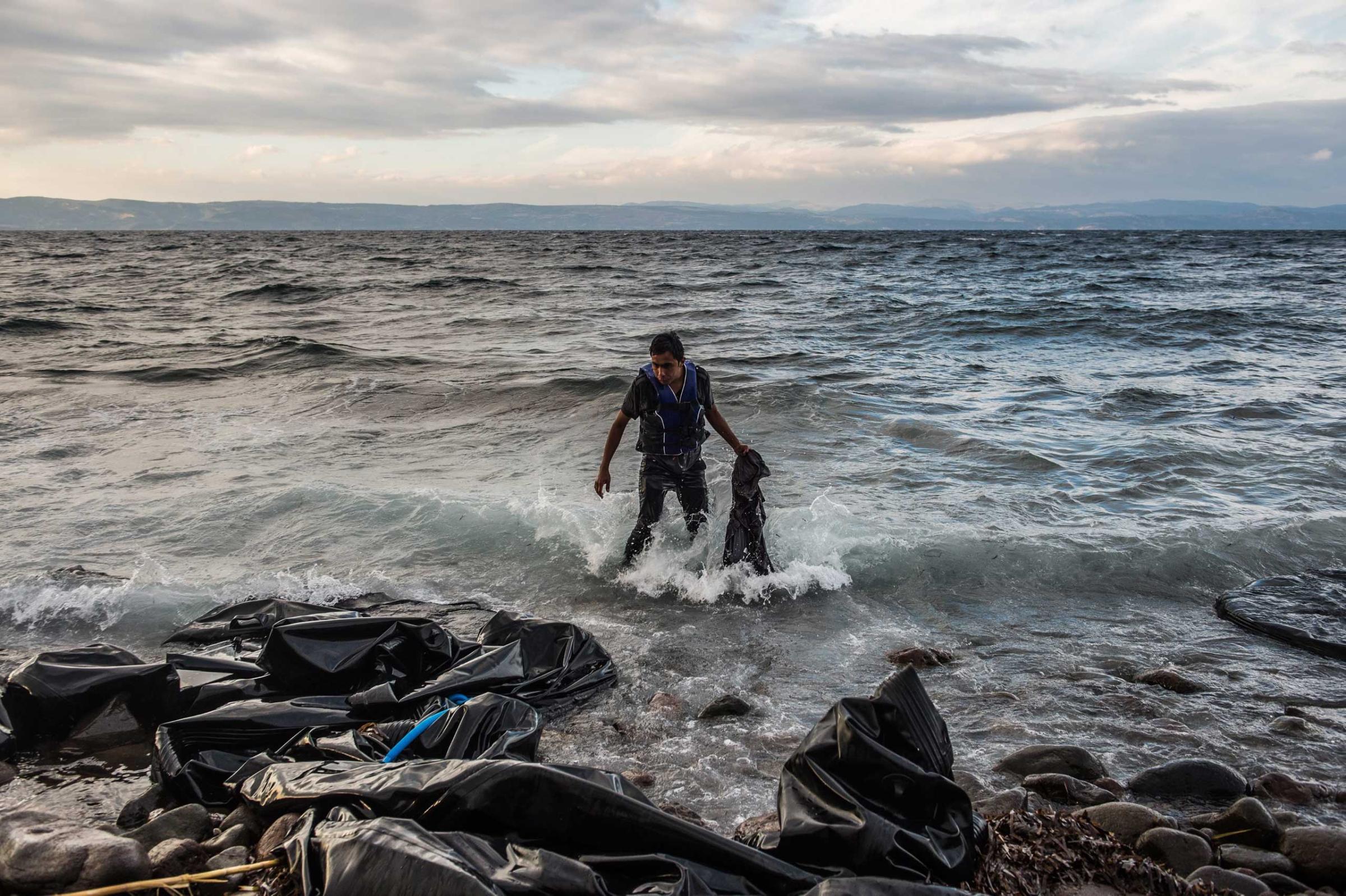 refugees migrants Lesbos Greek islands