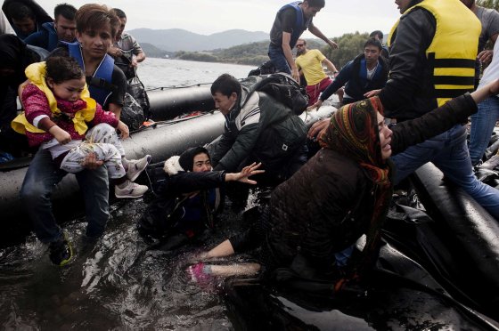 migrants refugees Lesbos