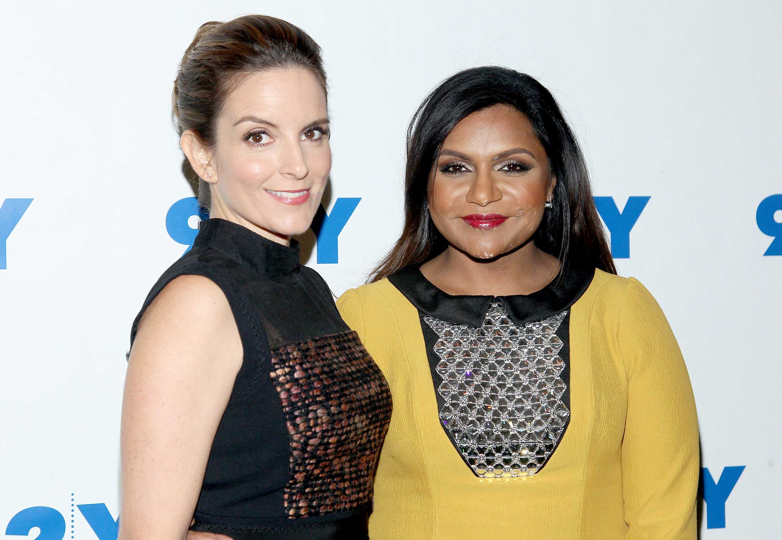 Tina Fey and Mindy Kaling attend 92nd Street Y Presents: Mindy Kaling In Conversation With Tina Fey at 92nd Street Y in New York City, on Sept. 16, 2015. (Steve Mack—WireImage/Getty Images)