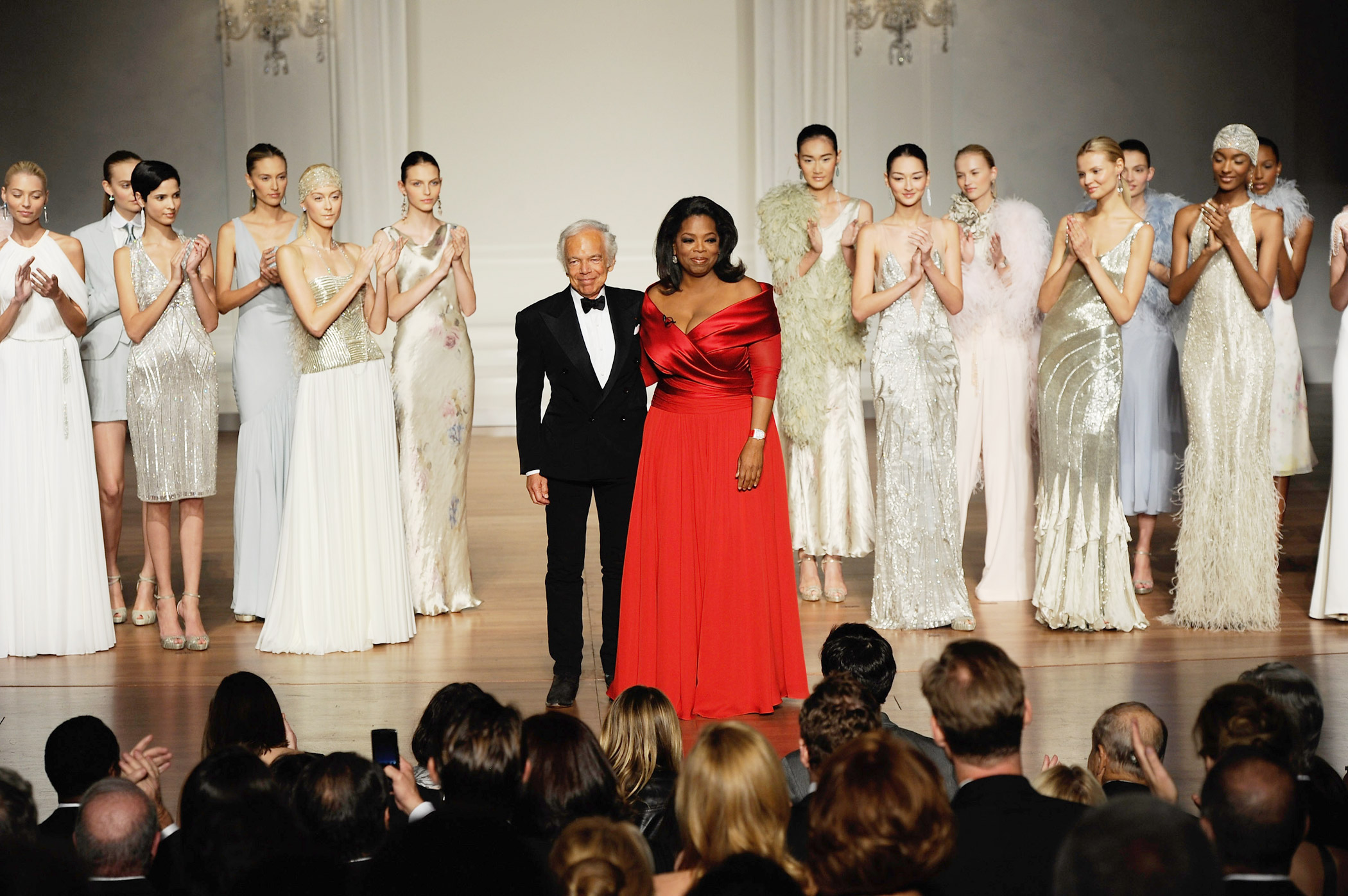 Ralph Lauren and Oprah Winfrey at an evening with Ralph Lauren presented at Lincoln Center on Oct. 24, 2011 in New York City.