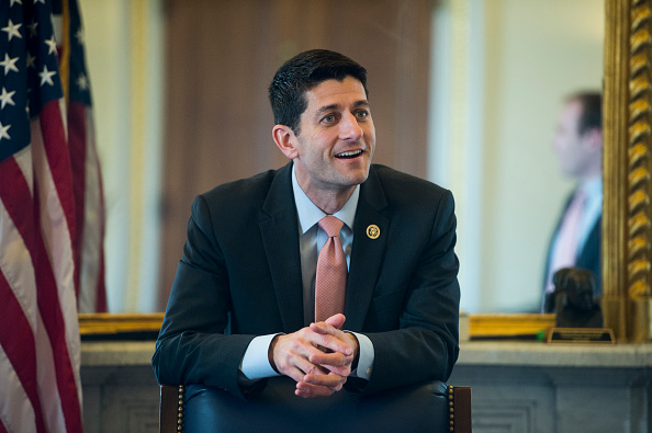 House Ways and Means chairman Rep. Paul Ryan, R-Wisc., speaks with Roll Call in the House Ways and Means Committee room in the U.S. Capitol on Thursday, April 30, 2015.