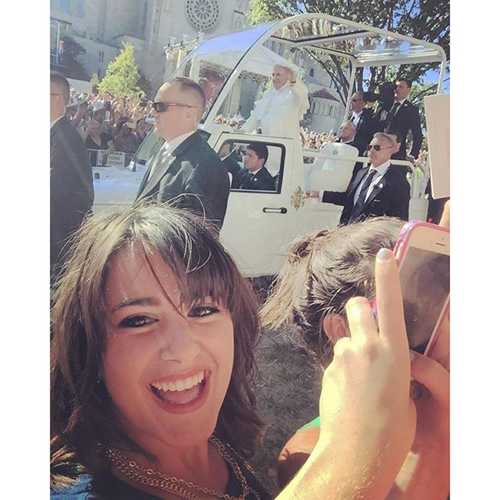 Erica Lynn P. posted from Washington, D.C., saying  I took a selfie with Papa Francesco. What did you do today?