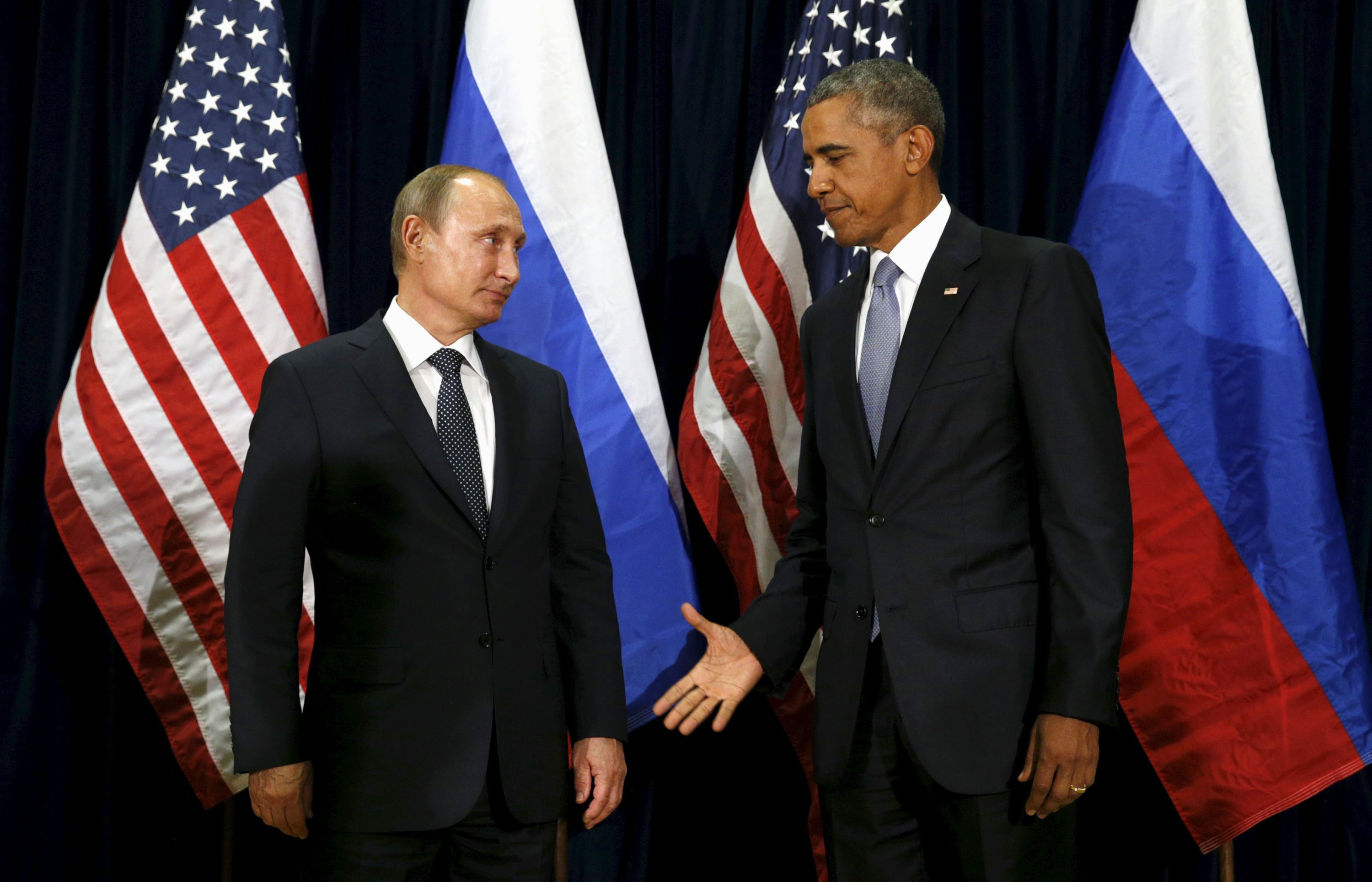 Putin and Obama discussed Syria at the U.N., meeting formally for the first time since 2013. (Kevin Lamarque—Reuters)