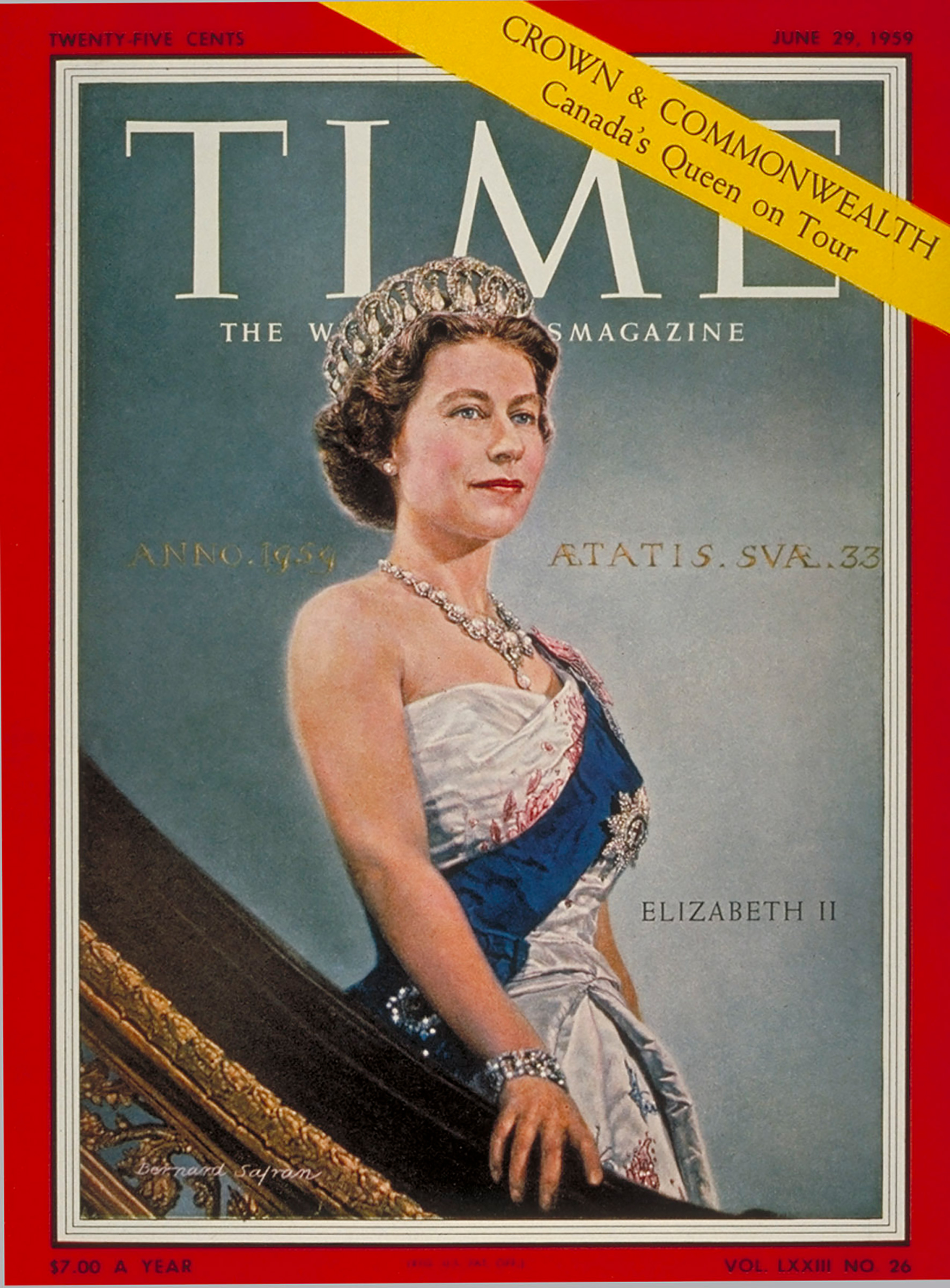 The Queen on the June 29, 1959, cover of TIME