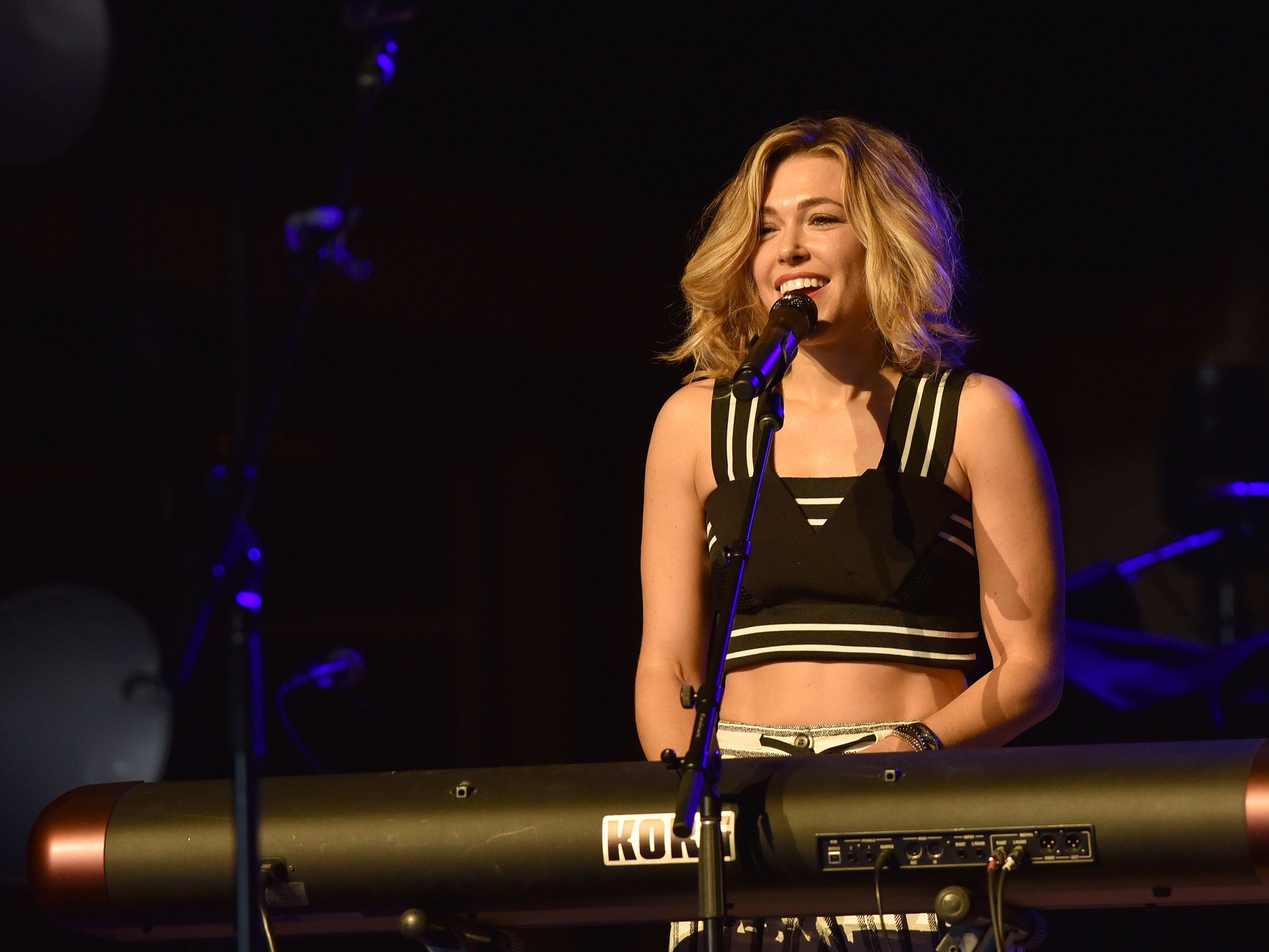 Rachel Platten performs during the 'Girls Night Out, Boys Can Come Too Tour' in Rohnert Park, Calif. on Aug. 23, 2015.