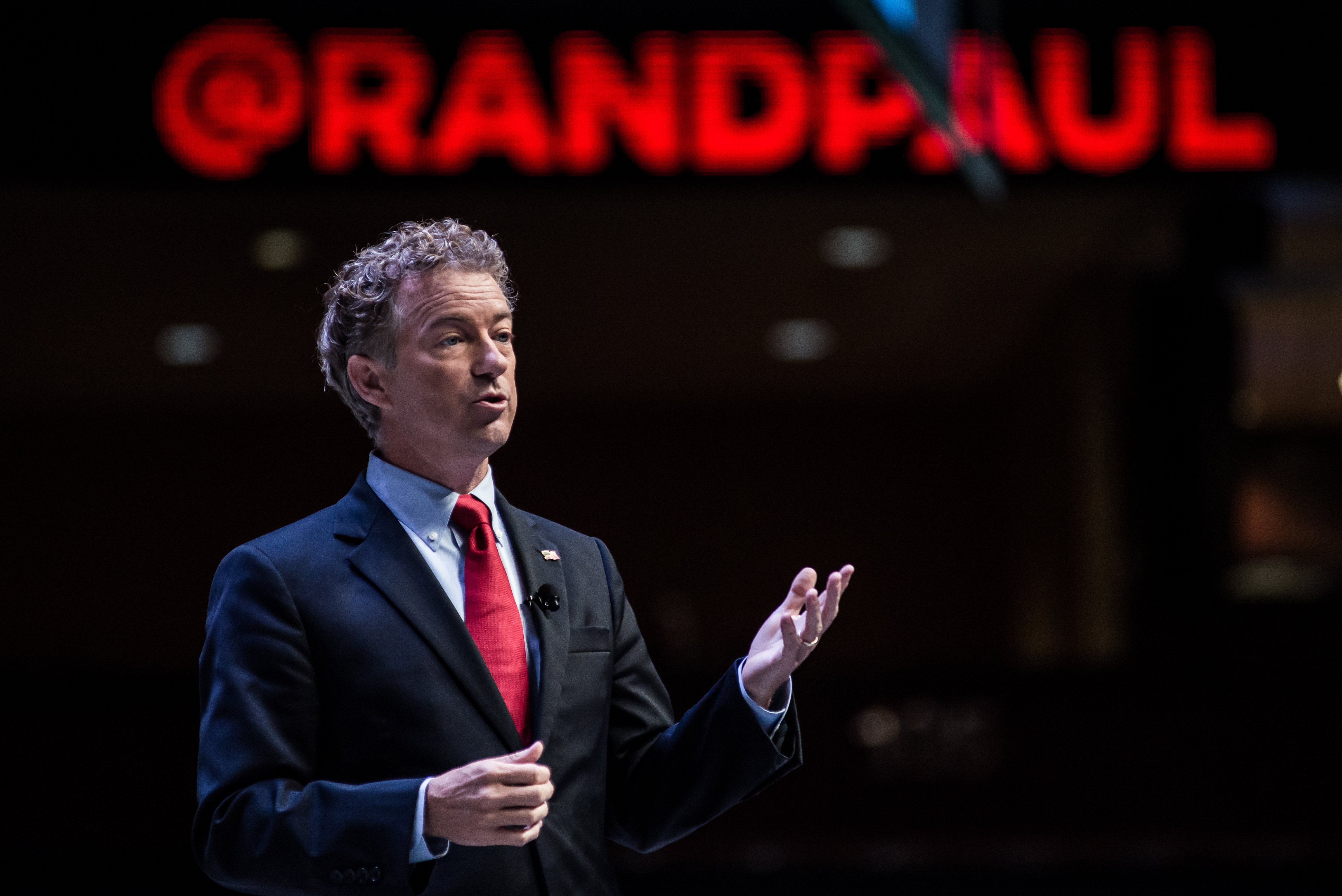 U.S. Sen. Rand Paul (R-KY) speaks to voters at the Heritage Action Presidential Candidate Forum in Greenville, S.C. on Sept. 18, 2015. (Sean Rayford—Getty Images)