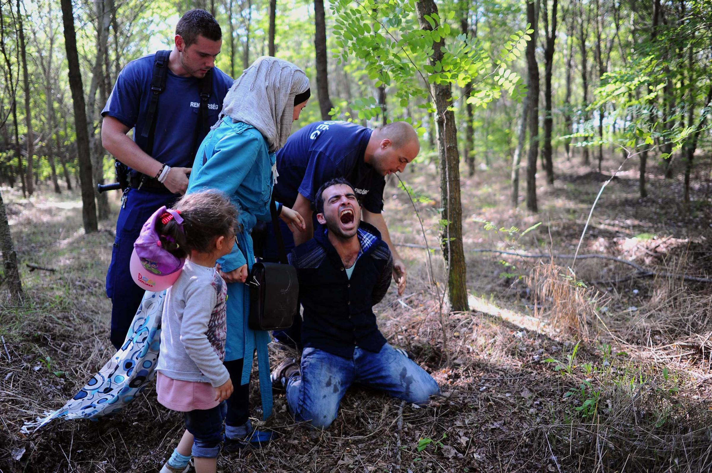 refugees migrants Hungarian-Serbian border