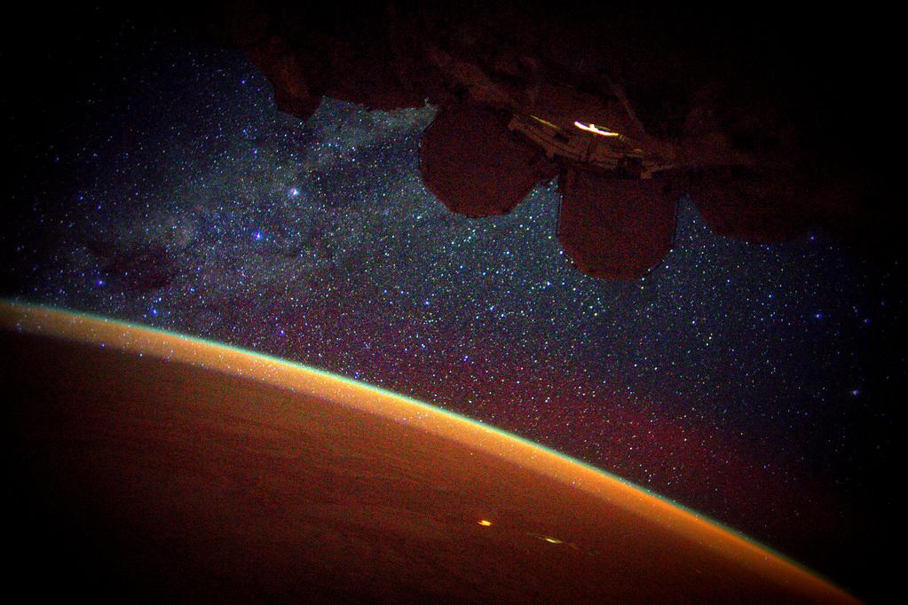 Today marks the midway point of my #YearInSpace! #ThankYou for your follows, waves, support &amp; company along the way.  - via Twitter on Sept. 15, 2015