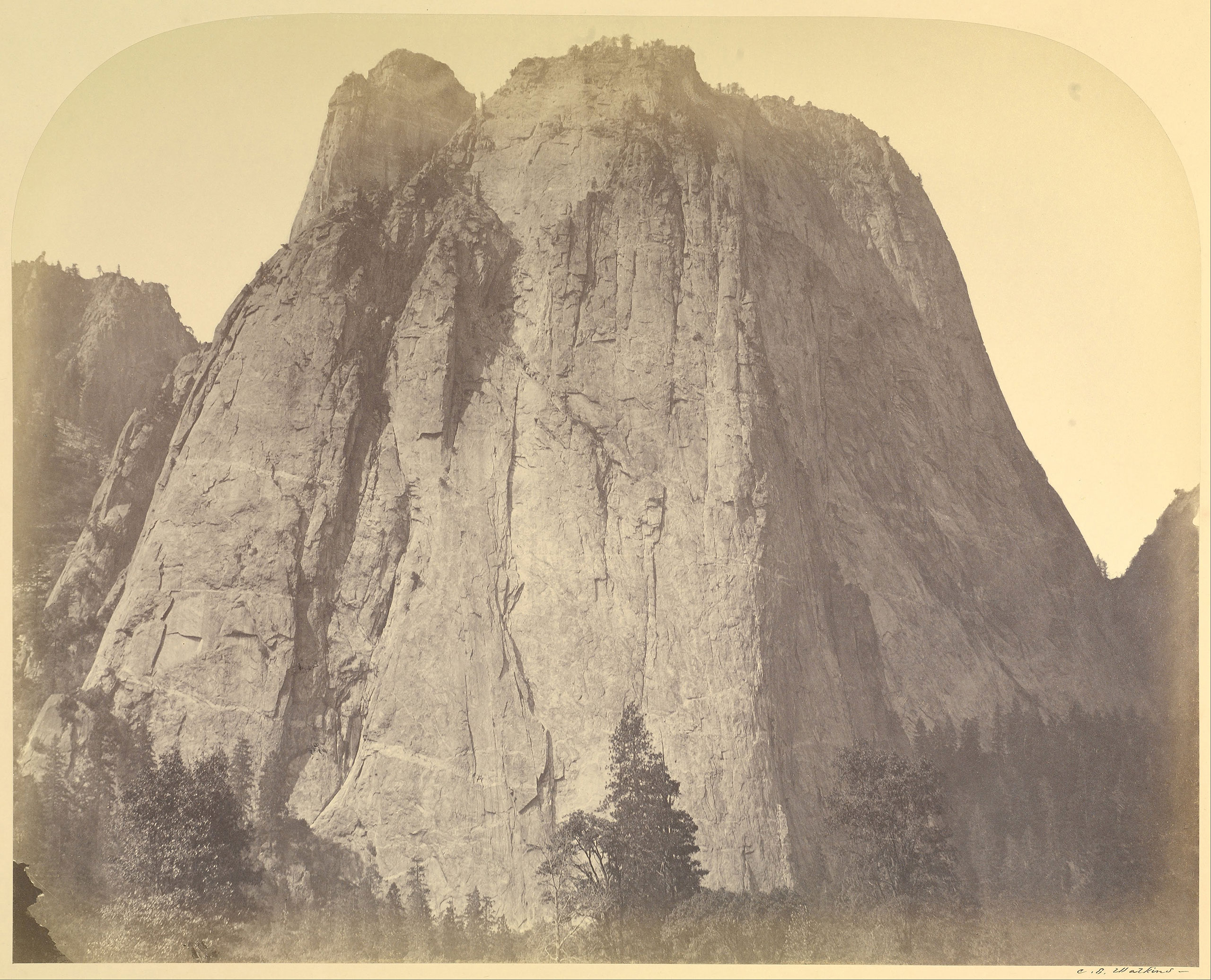 Cathedral Rock, Yosemite by Carleton Watkins, 1861.