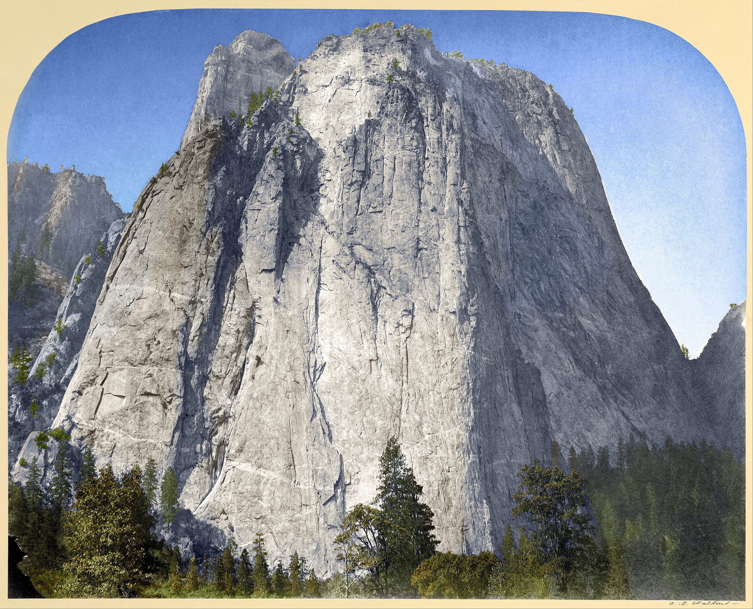 Cathedral Rock, Yosemite by Carleton Watkins, 1861.