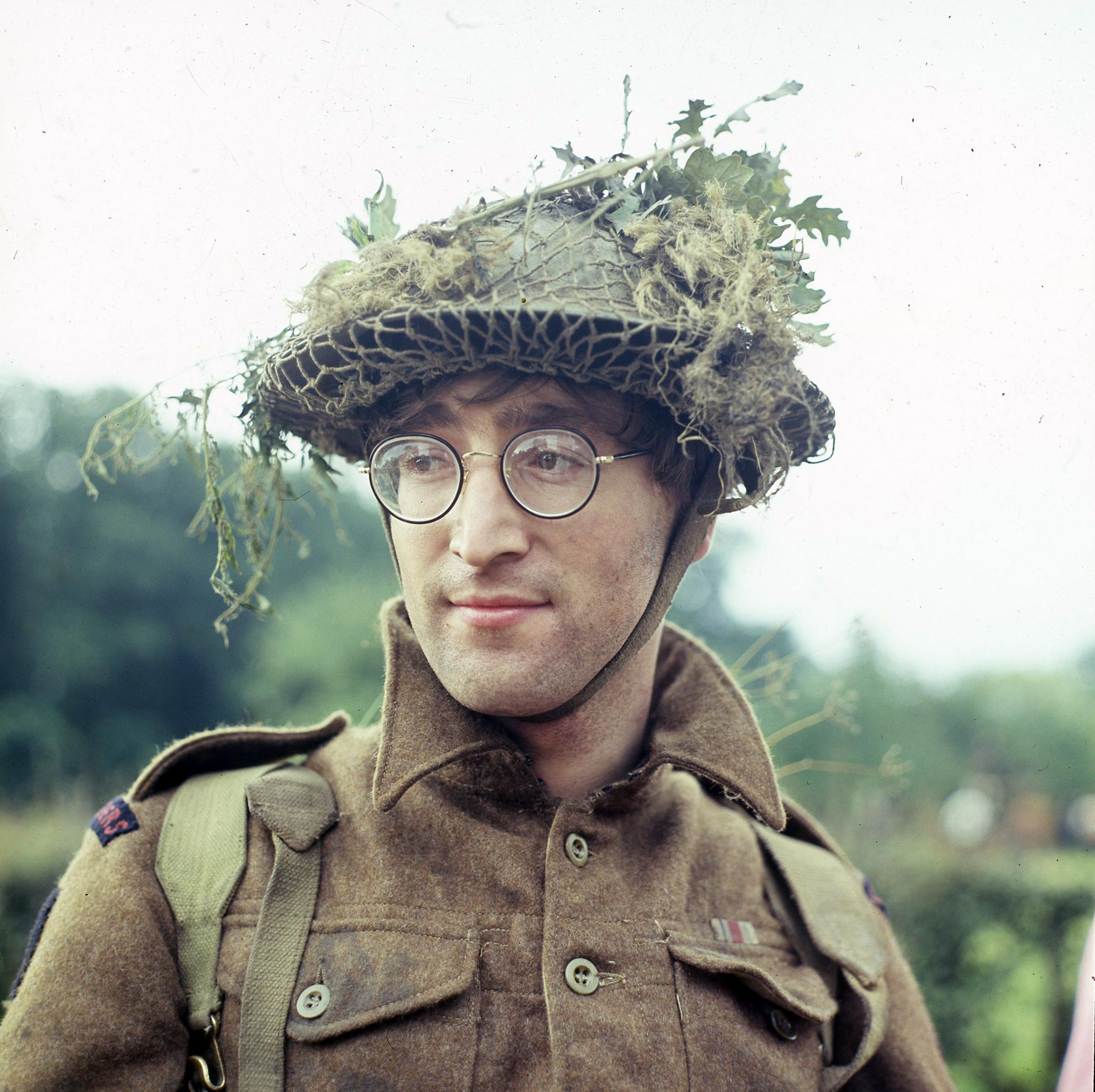 John Lennon in character as Musketeer Gripweed during the filming of the Dick Lester film 'How I Won The War' in September 1966 in Germany.