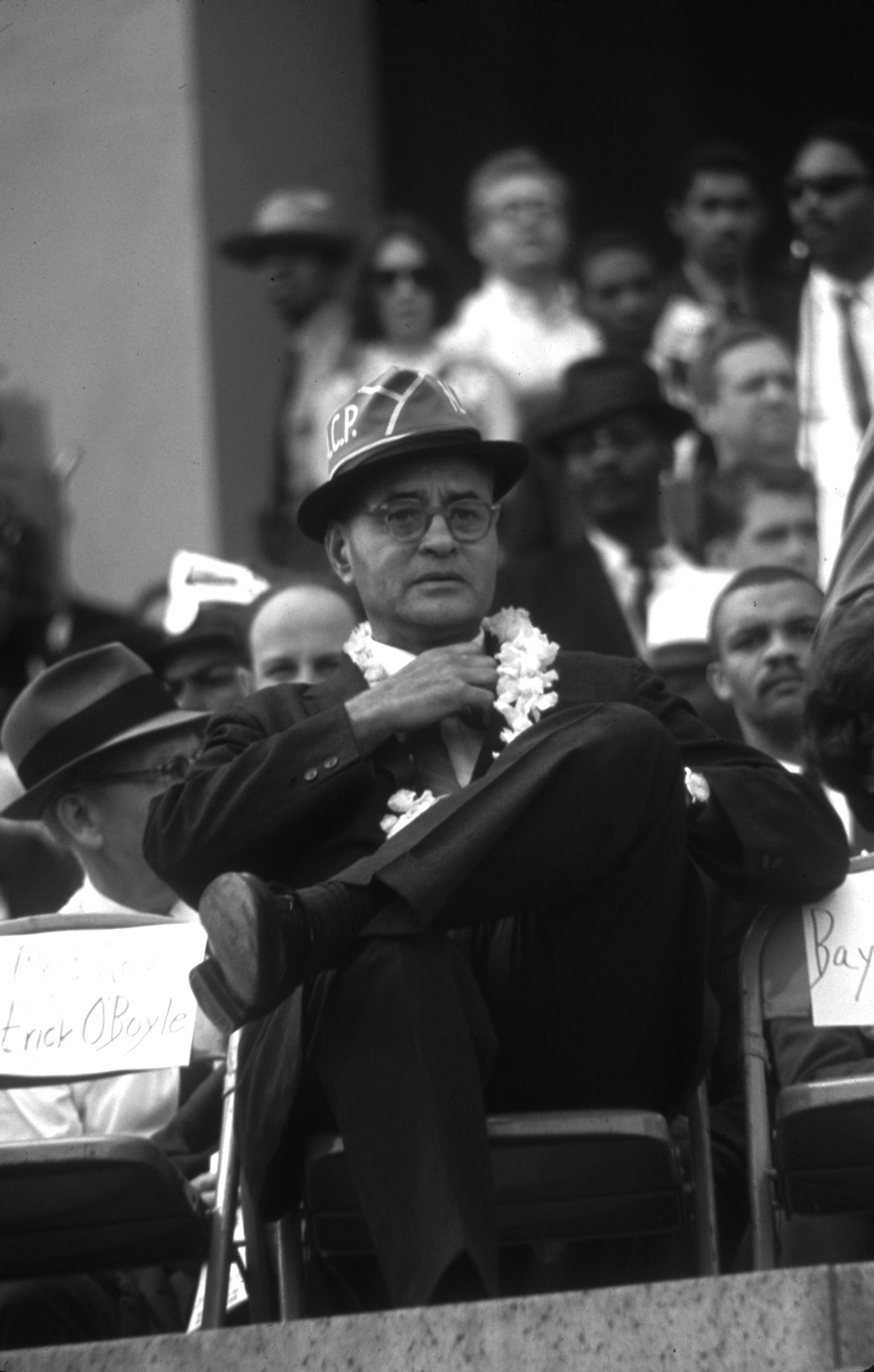 Ralph Bunch attending March on Washington for Jobs and Freedom, 1963.