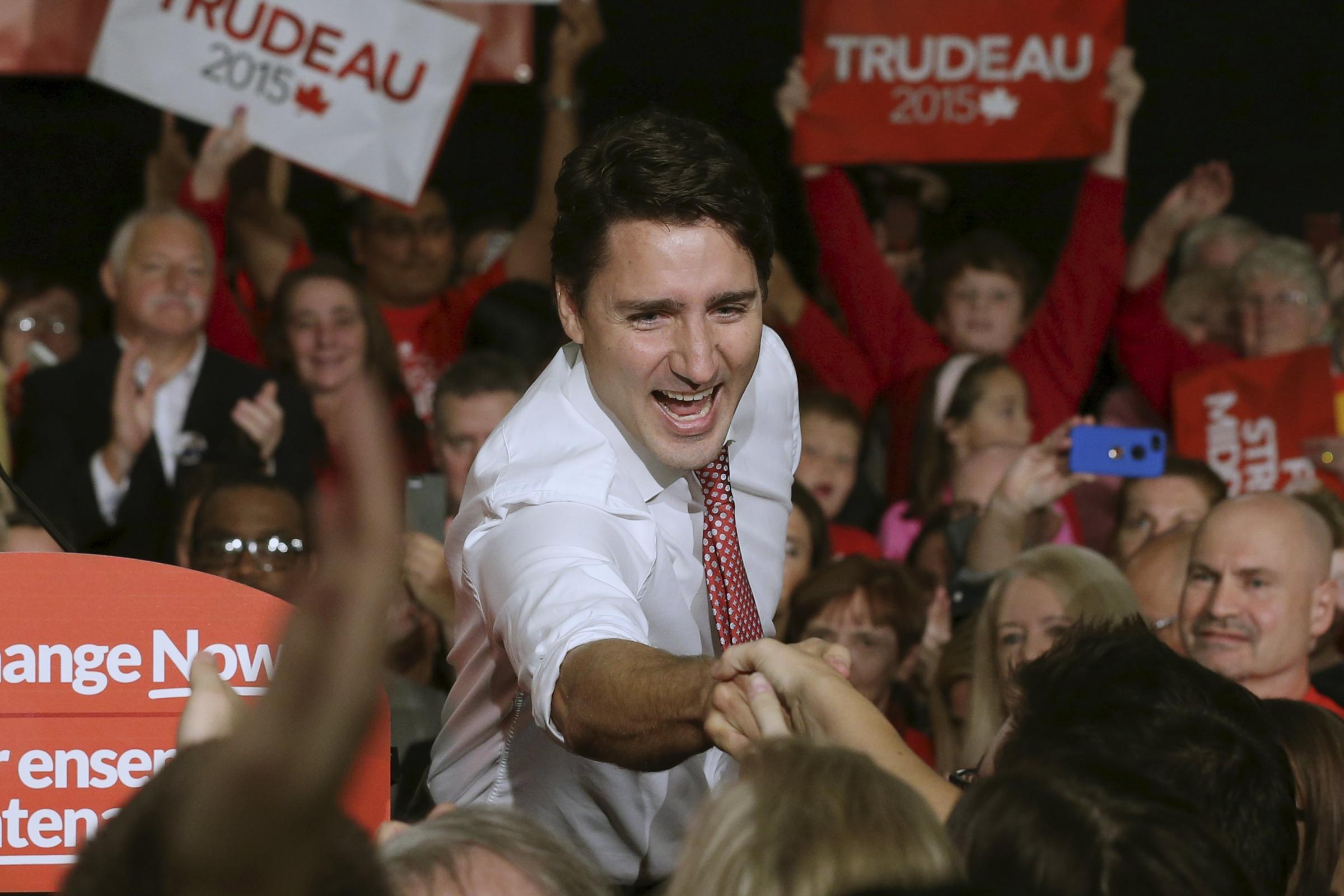 Trudeau attends a campaign rally in Halifax
