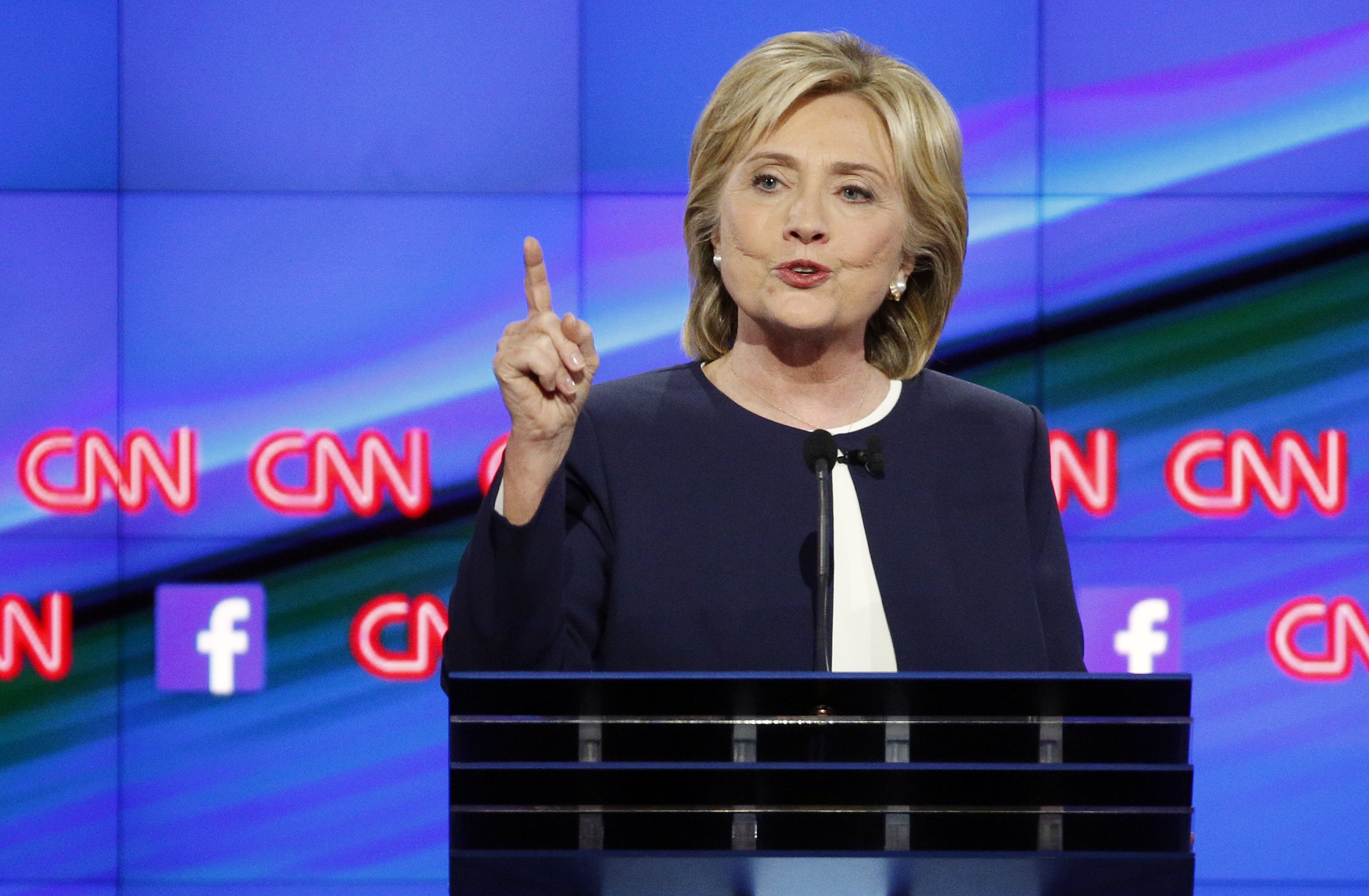 Hillary Rodham Clinton speaks during the CNN Democratic presidential debate, on Oct. 13, 2015, in Las Vegas. (John Locher—AP)
