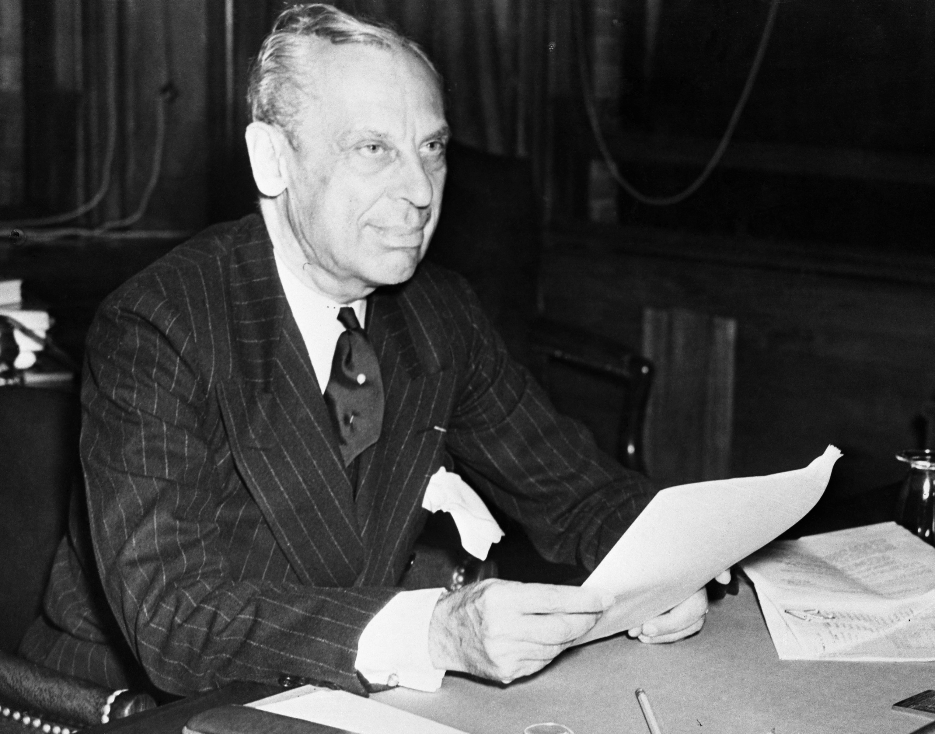 Alfred P. Sloan shown around Nov. 2, 1945.