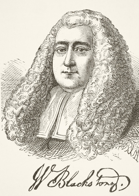 Sir William Blackstone 1723 - 1780. English jurist and professor. From The National and Domestic History of England by William Aubrey published London circa 1890