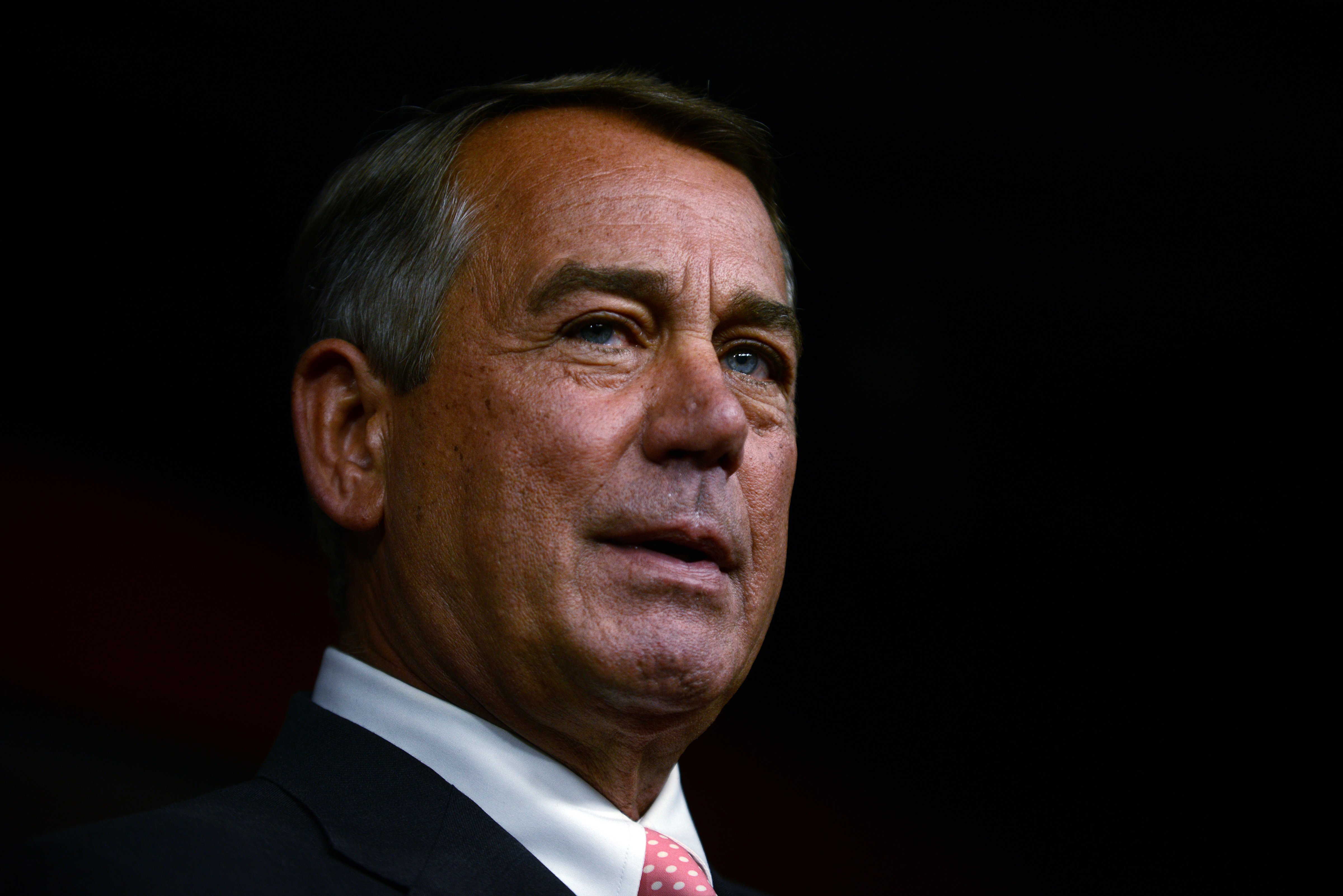 House Speaker John Boehner leaves after announcing his resignation on Capitol Hill in Washington, D.C., September 25, 2015. (Astrid Riecken&mdash;Getty Images)