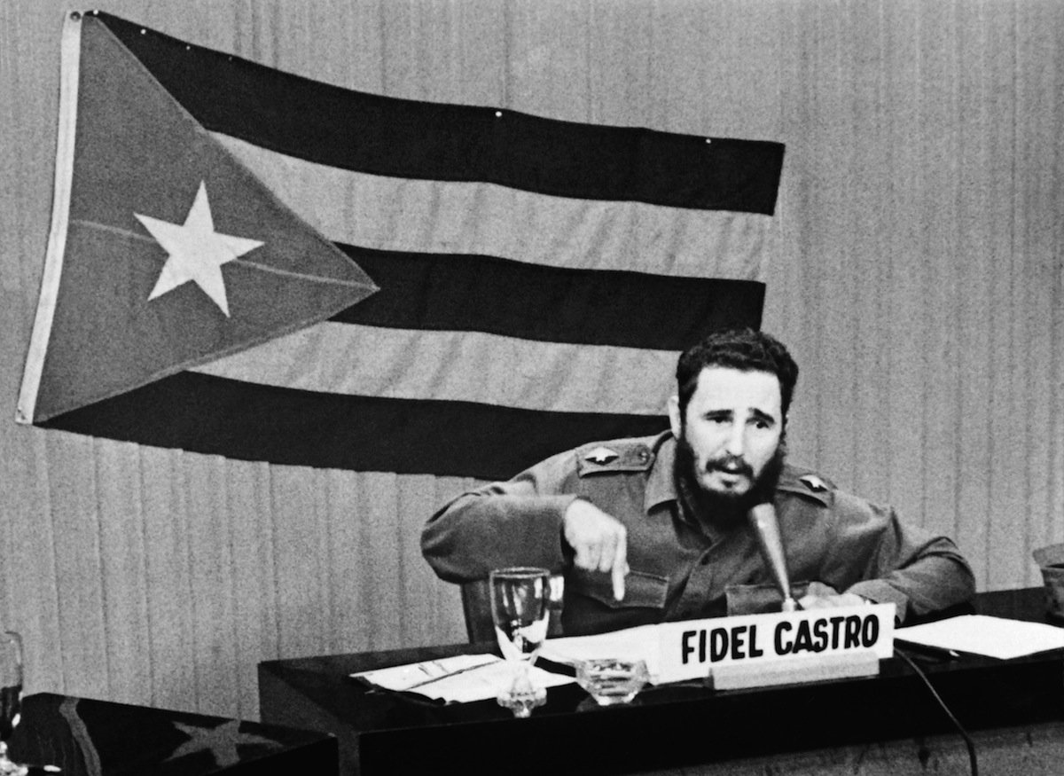 Fidel Castro announces general mobilization after the announcement of Cuba blockade by US President John F Kennedy, in Havana, on Oct. 29, 1962. (Keystone-France&mdash;Gamma-Keystone via Getty Images)