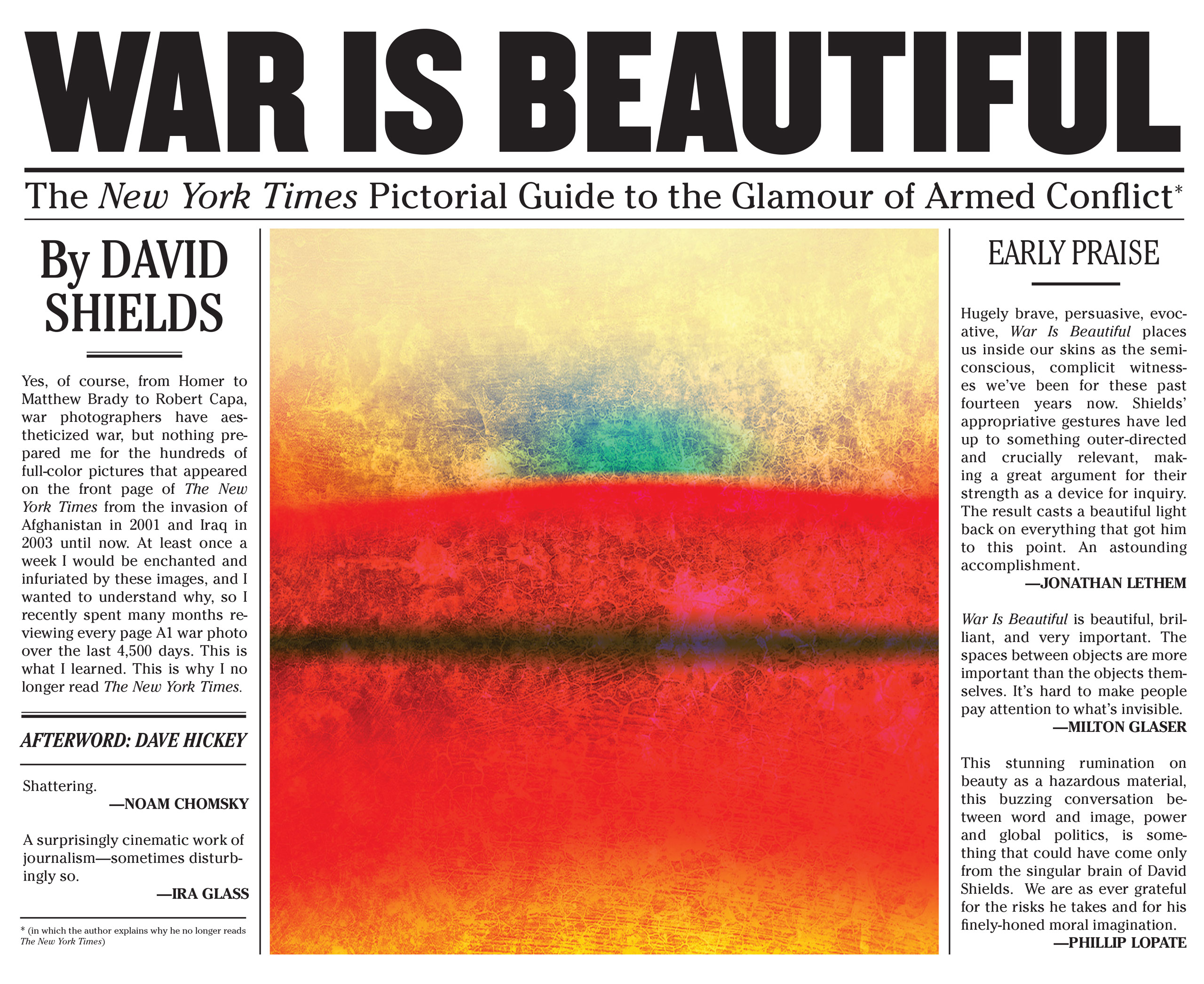 <i>War is Beautiful</i> by David Shields (powerHouse)