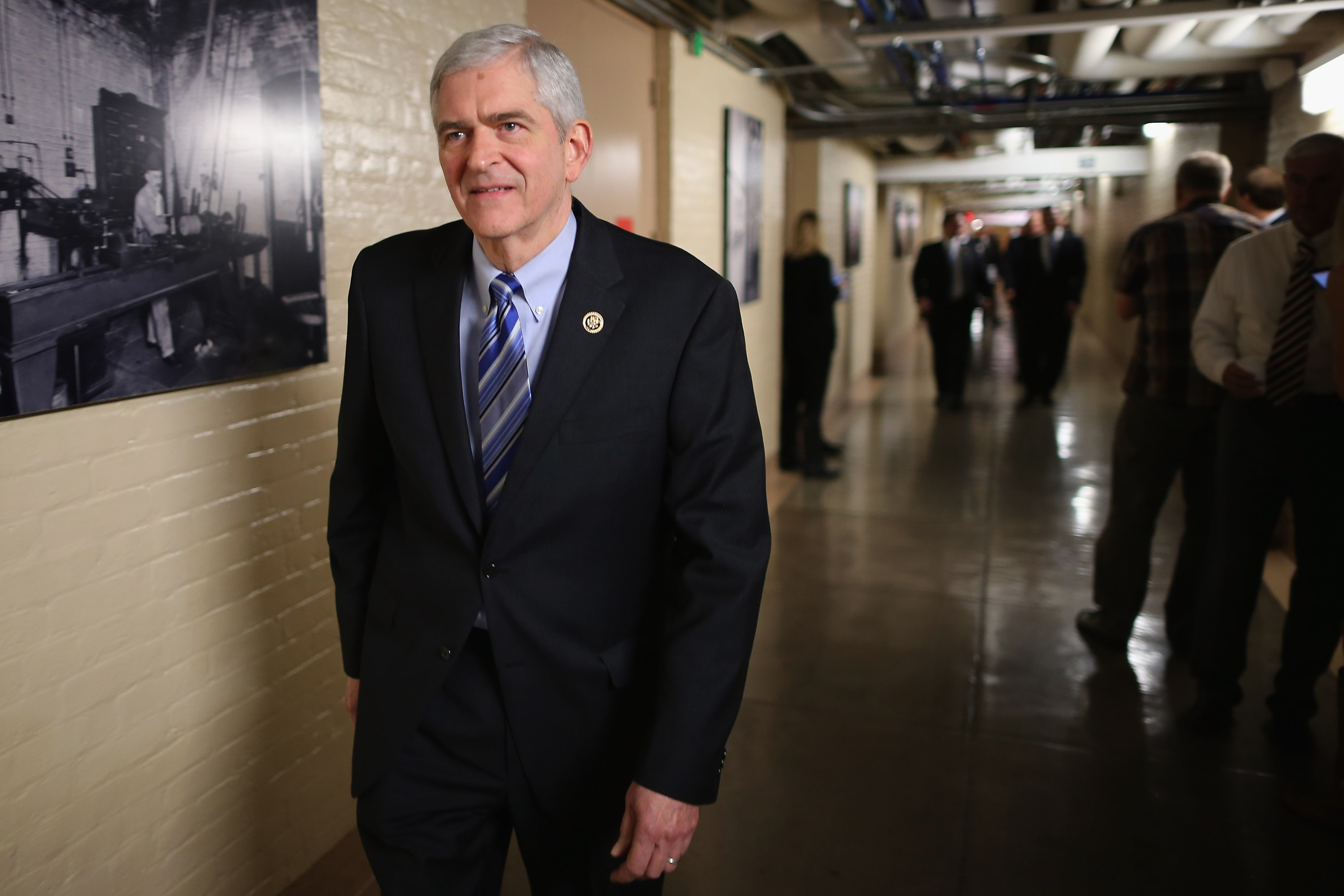 Rep. Daniel Webster (R-FL) heads for a House Republican caucus meeting in the basement of the U.S. Capitol in Washington, D.C., on Oct. 9, 2015.