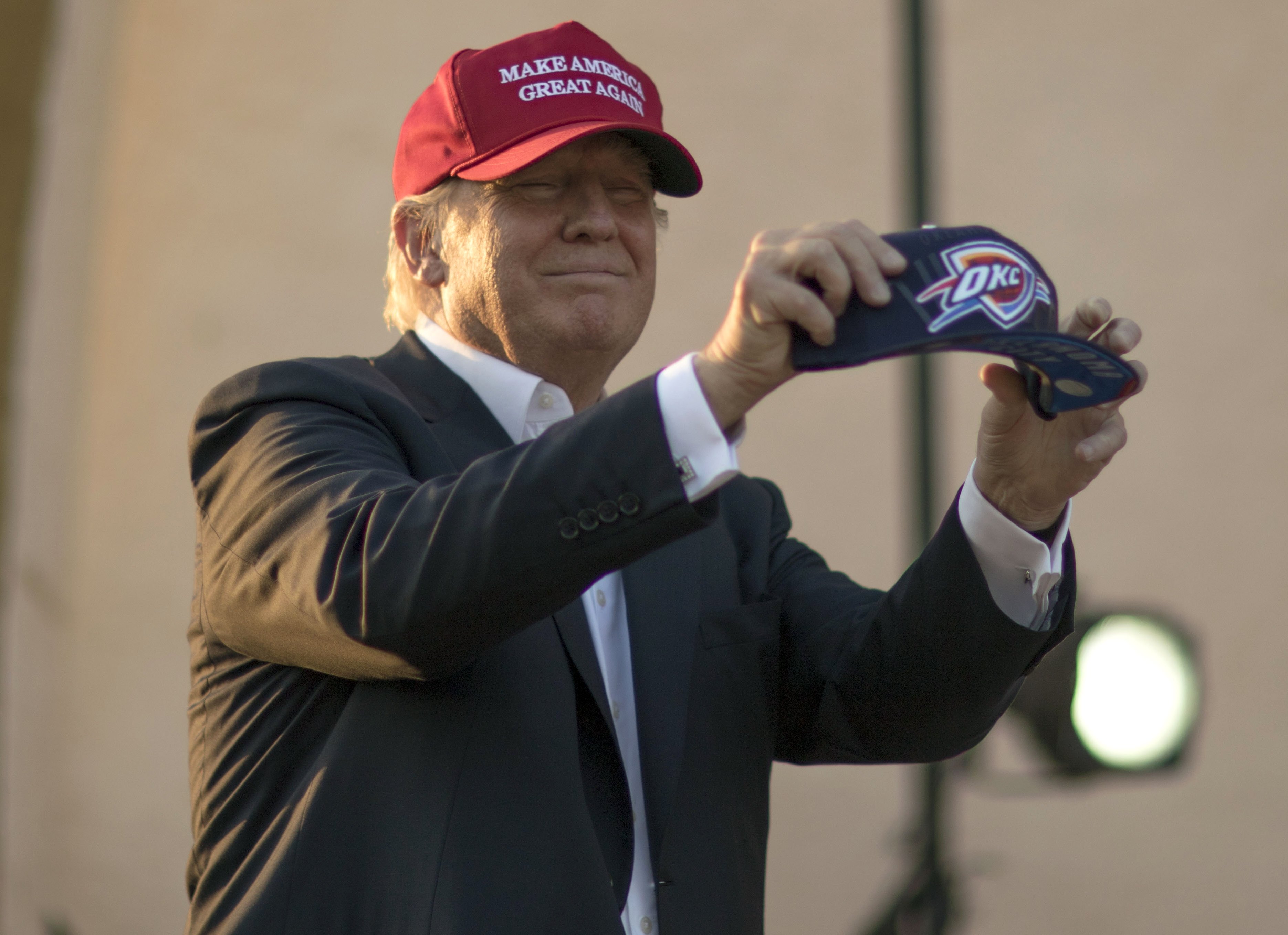 Donald Trump at a rally in September (J Pat Carter—AP)