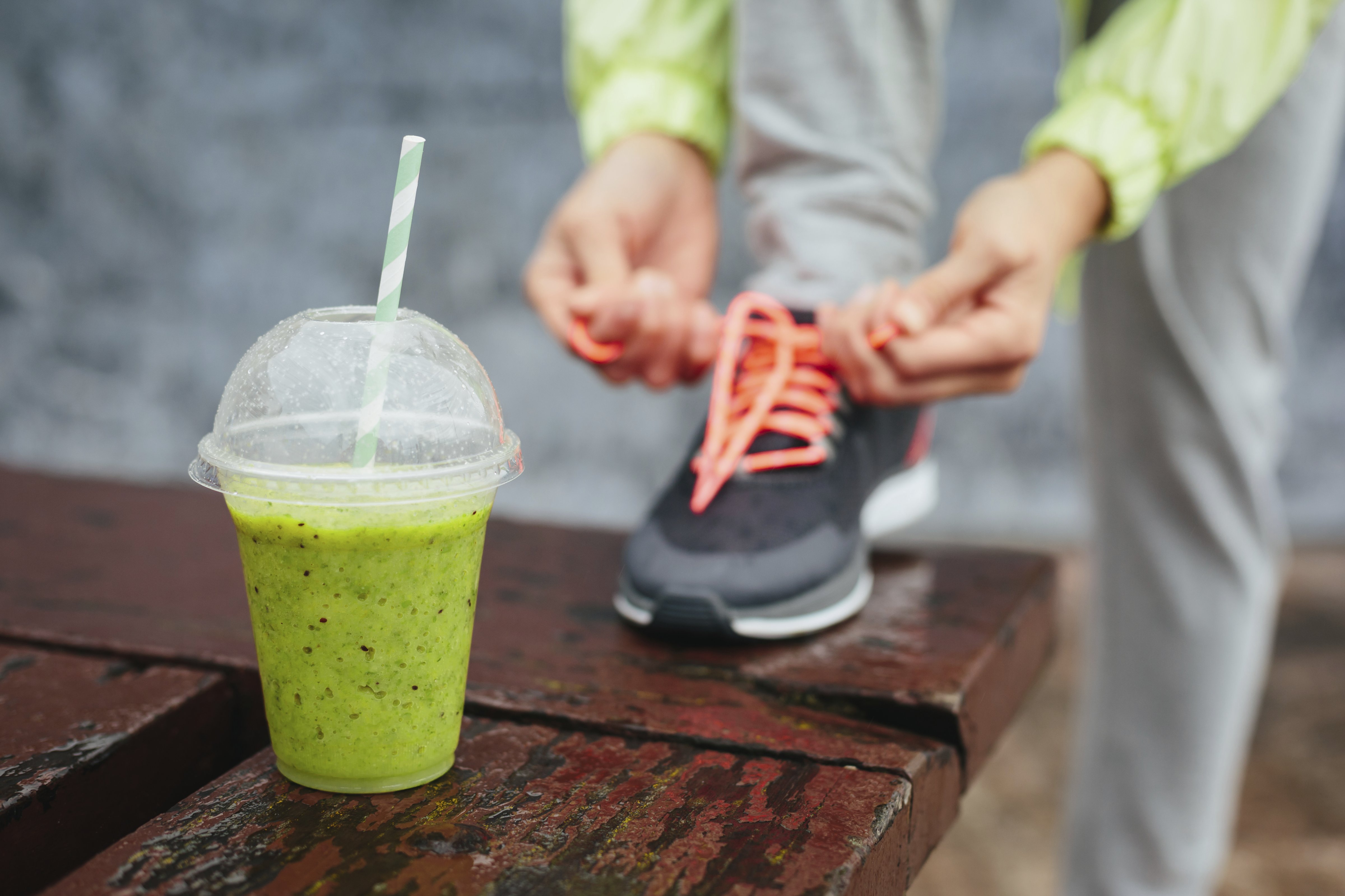 exercise-running-shoes-smoothie