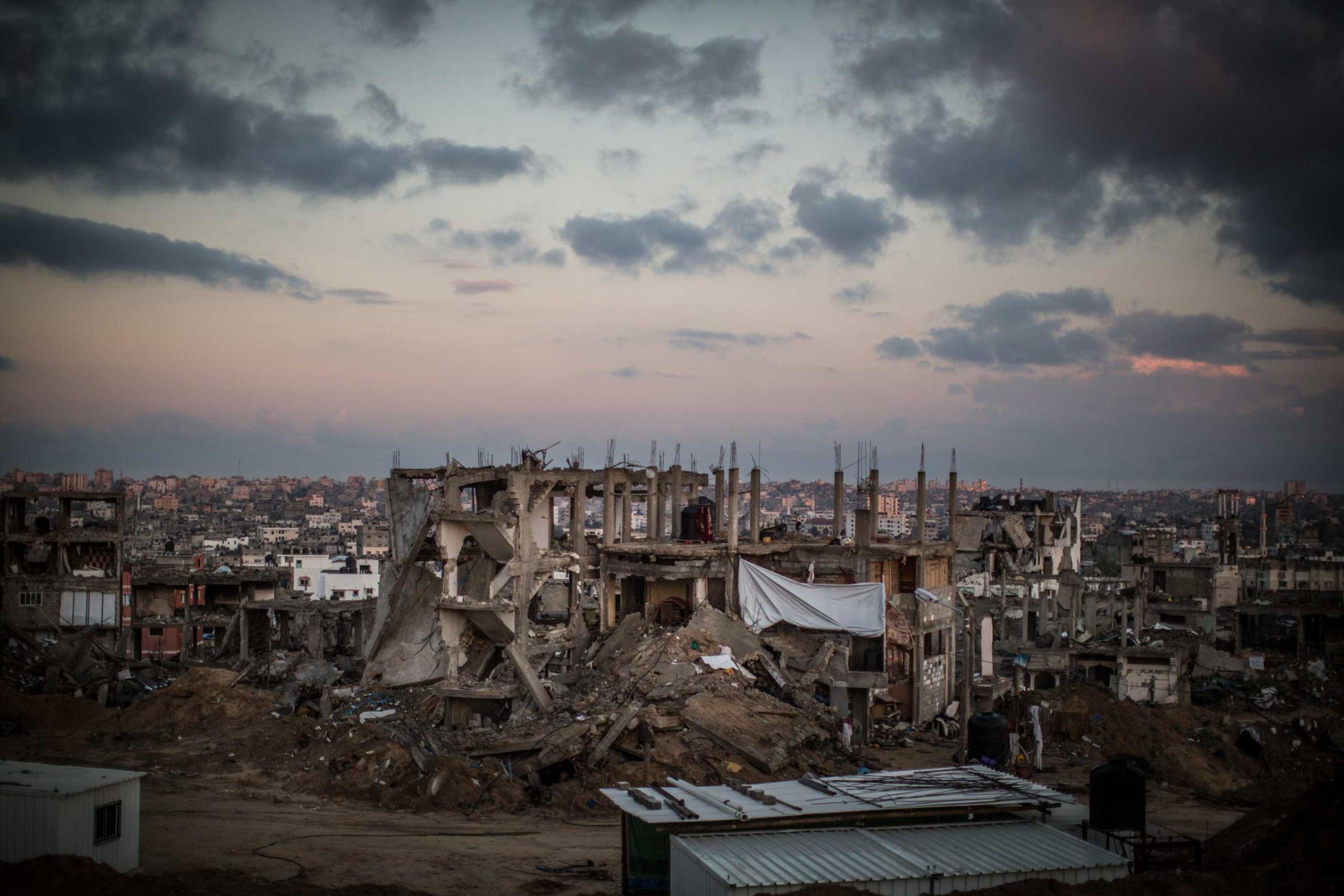 Shejaiya, a district of Gaza, is one of the areas most affected by the destruction. Gaza Strip, December 2014.
