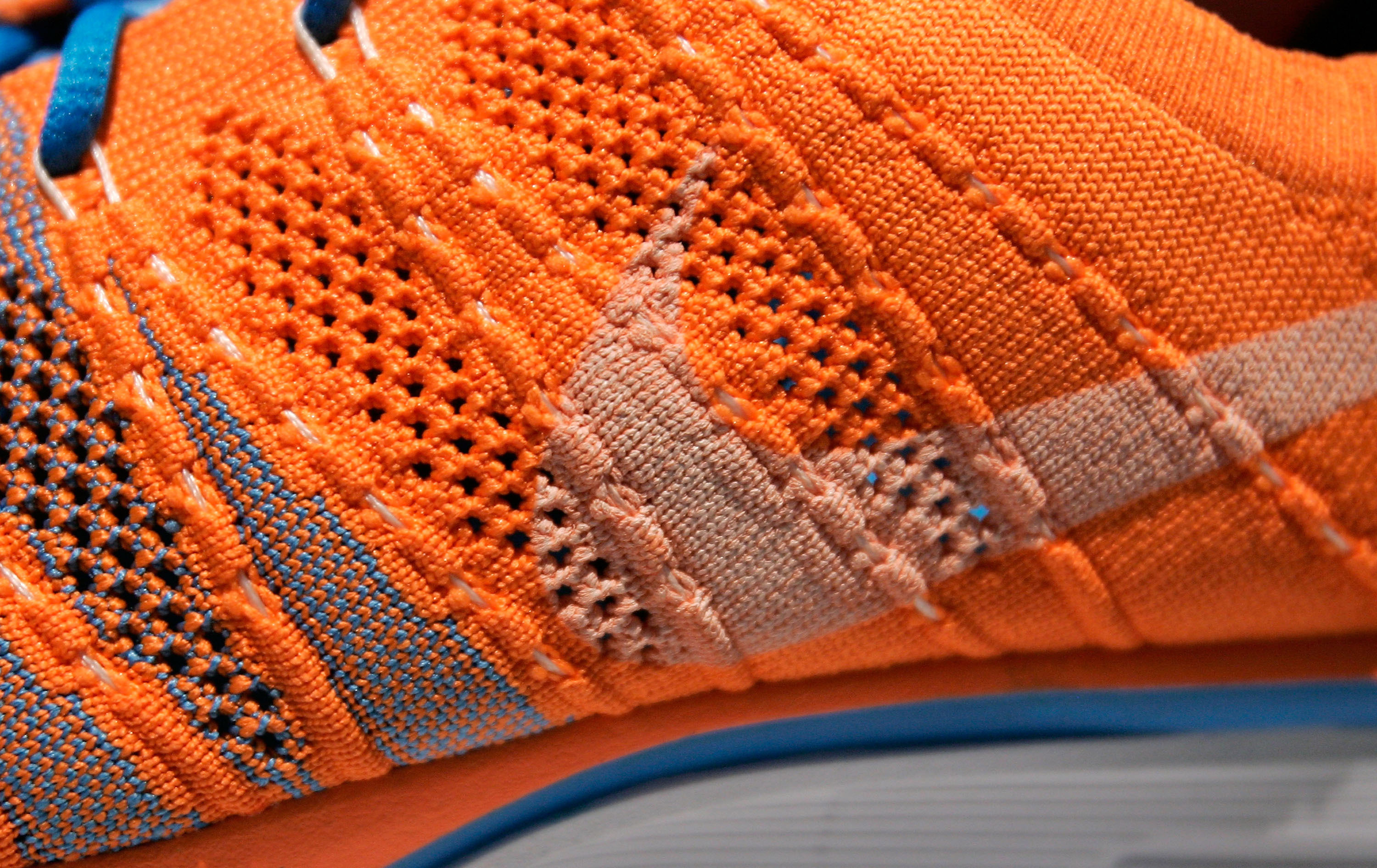 A sneaker with Nike's Flyknit technology. (Mike Lawrie&mdash;Getty Images)