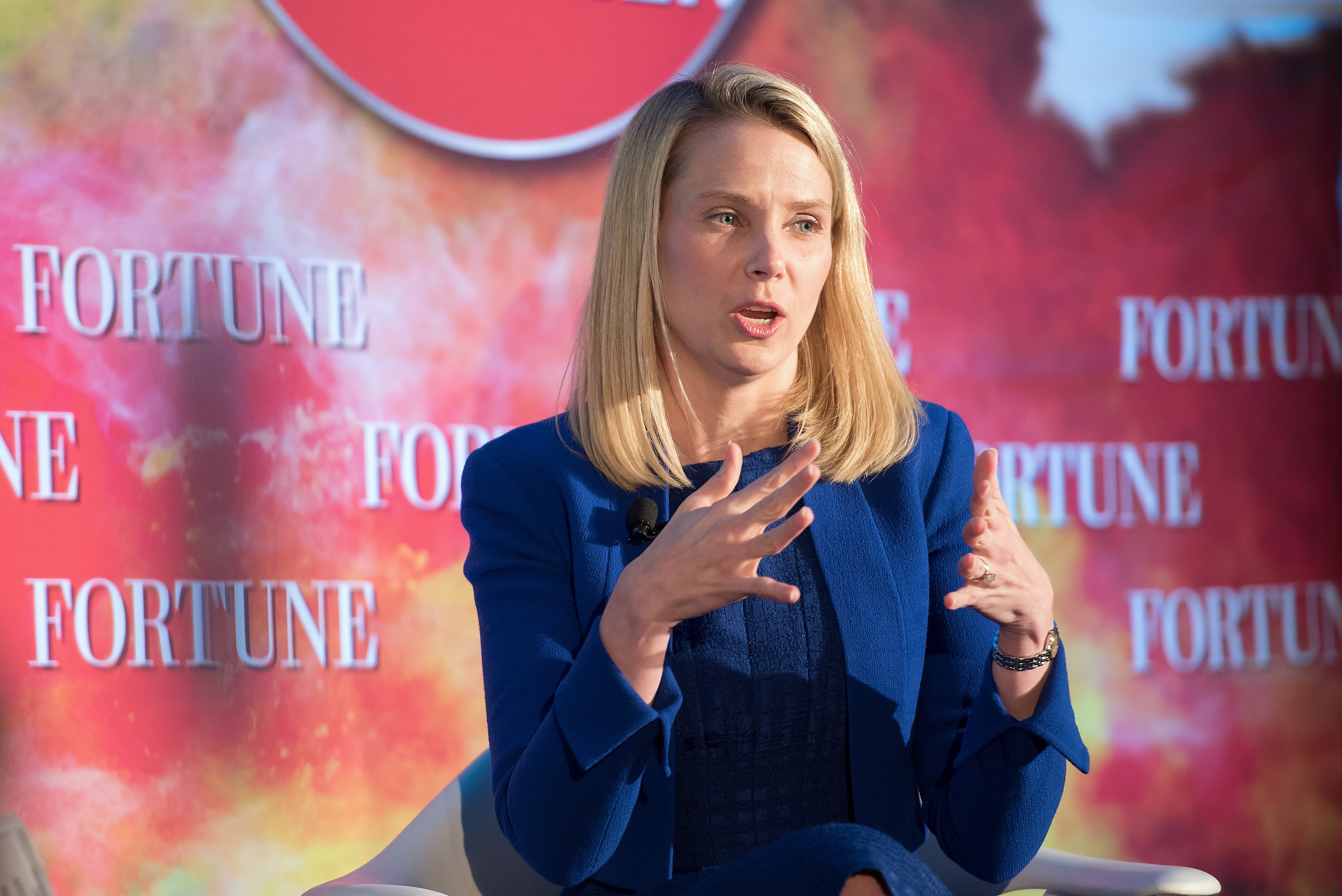 President and CEO of Yahoo Marissa Mayer attends Fortune Magazines 2015 Most Powerful Women Evening With NYC at Time Warner Center in New York City, on May 18, 2015. (Mike Pont—Getty Images)