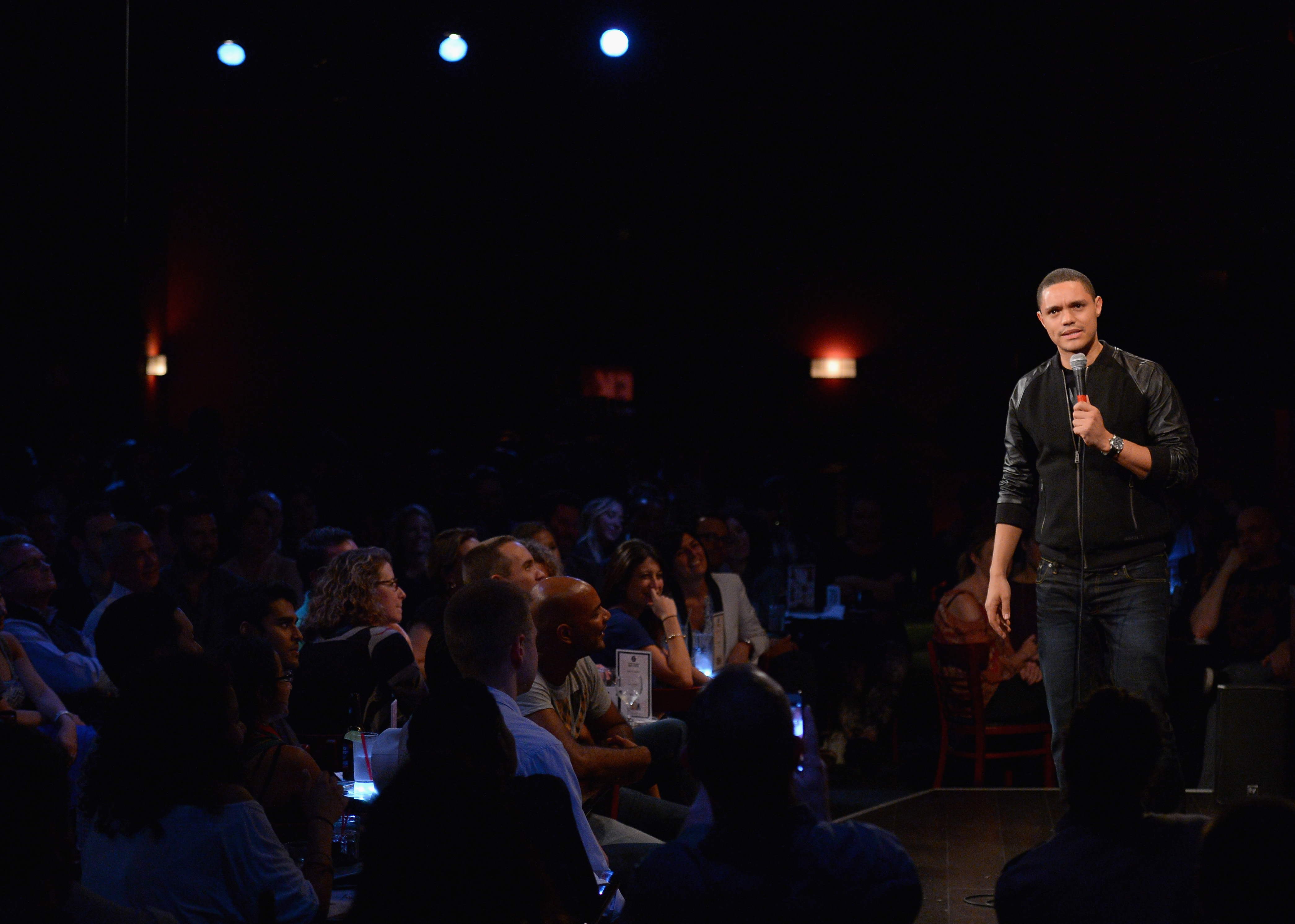 NEW YORK, NY - SEPTEMBER 29:  Comediann Trevor Noah performs onstage at Stand Up LIVE! during Advertising Week 2015 AWXII at the Gotham Comedy Club on September 29, 2015 in New York City.  (Photo by Andrew Toth/Getty Images for AWXII) (Andrew Toth—Getty Images)