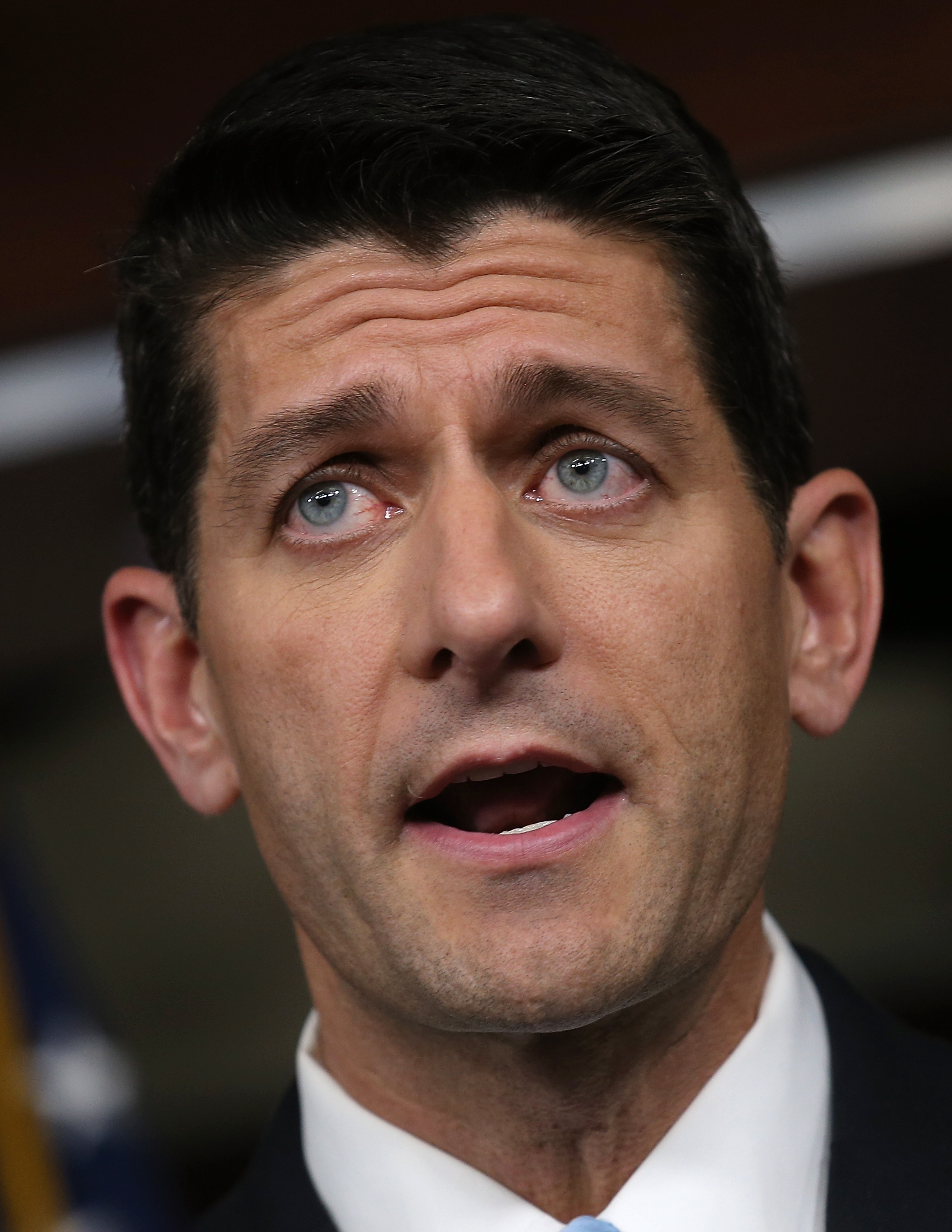 WASHINGTON, DC - OCTOBER 20:  Rep. Paul Ryan (R-WI) speaks following a meeting of House Republicans at the U.S. Capitol October 20, 2015 in Washington, DC. Ryan has said he is willing to be the next Speaker of the House if all House Republicans endorse him for the position.  (Photo by Win McNamee/Getty Images) (Win McNamee&mdash;Getty Images)