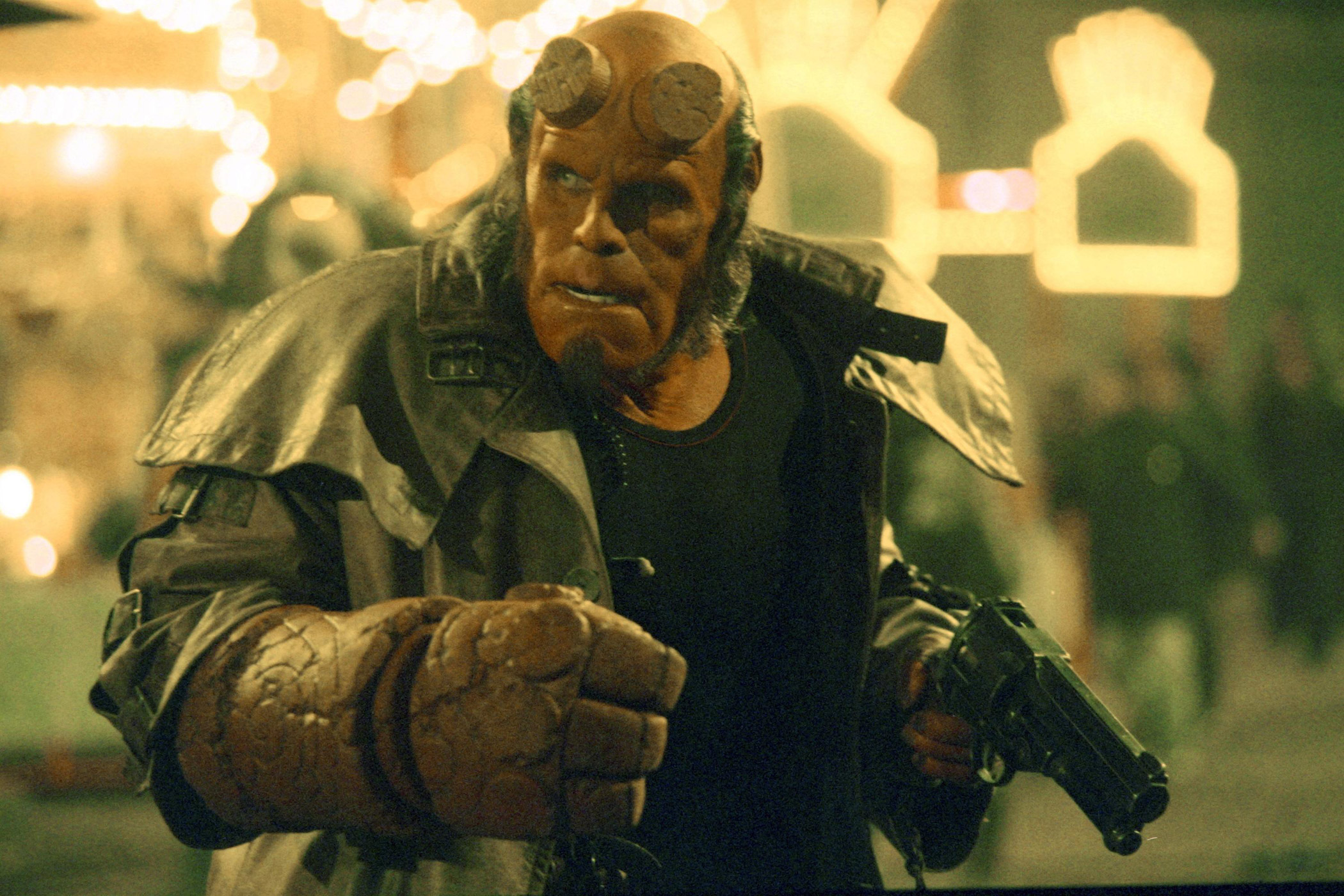 Ron Perlmand as Hellboy in Hellboy, 2004.