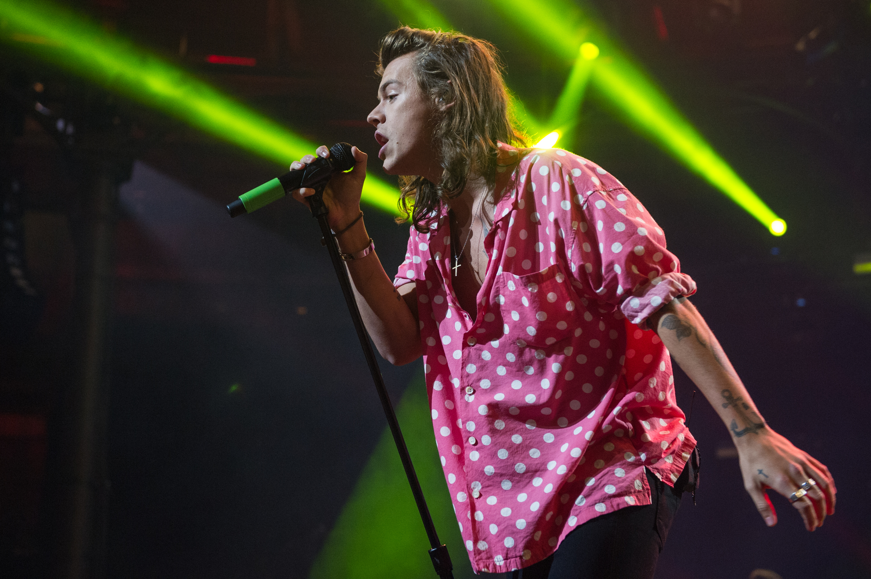 LONDON, ENGLAND - SEPTEMBER 22:  Harry Styles of One Direction performs at The Roundhouse on September 22, 2015 in London, England.  (Photo by Brian Rasic/WireImage) (Brian Rasic&mdash;WireImage)