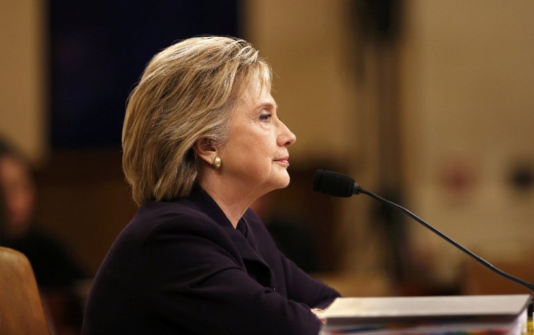 Hillary Clinton testifies before the House Select Committee on Benghazi in Washington on Oct. 22, 2015. (Gary Cameron—Reuters)