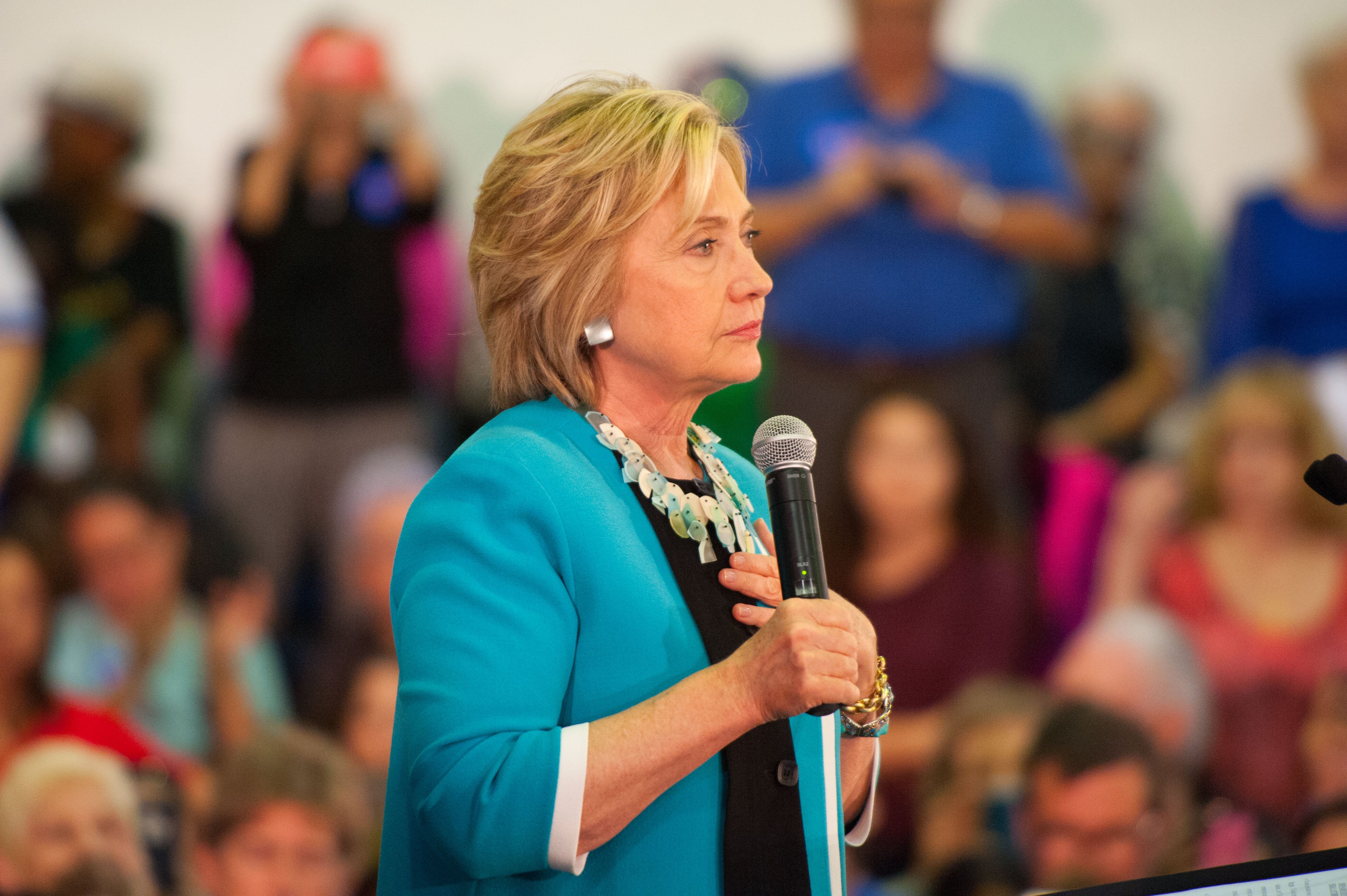 Hillary Clinton speaks at Broward College for Organzing Grassroots event in Davie, Florida on Oct. 2, 2015. (Michele Eve Sandberg—Corbis)