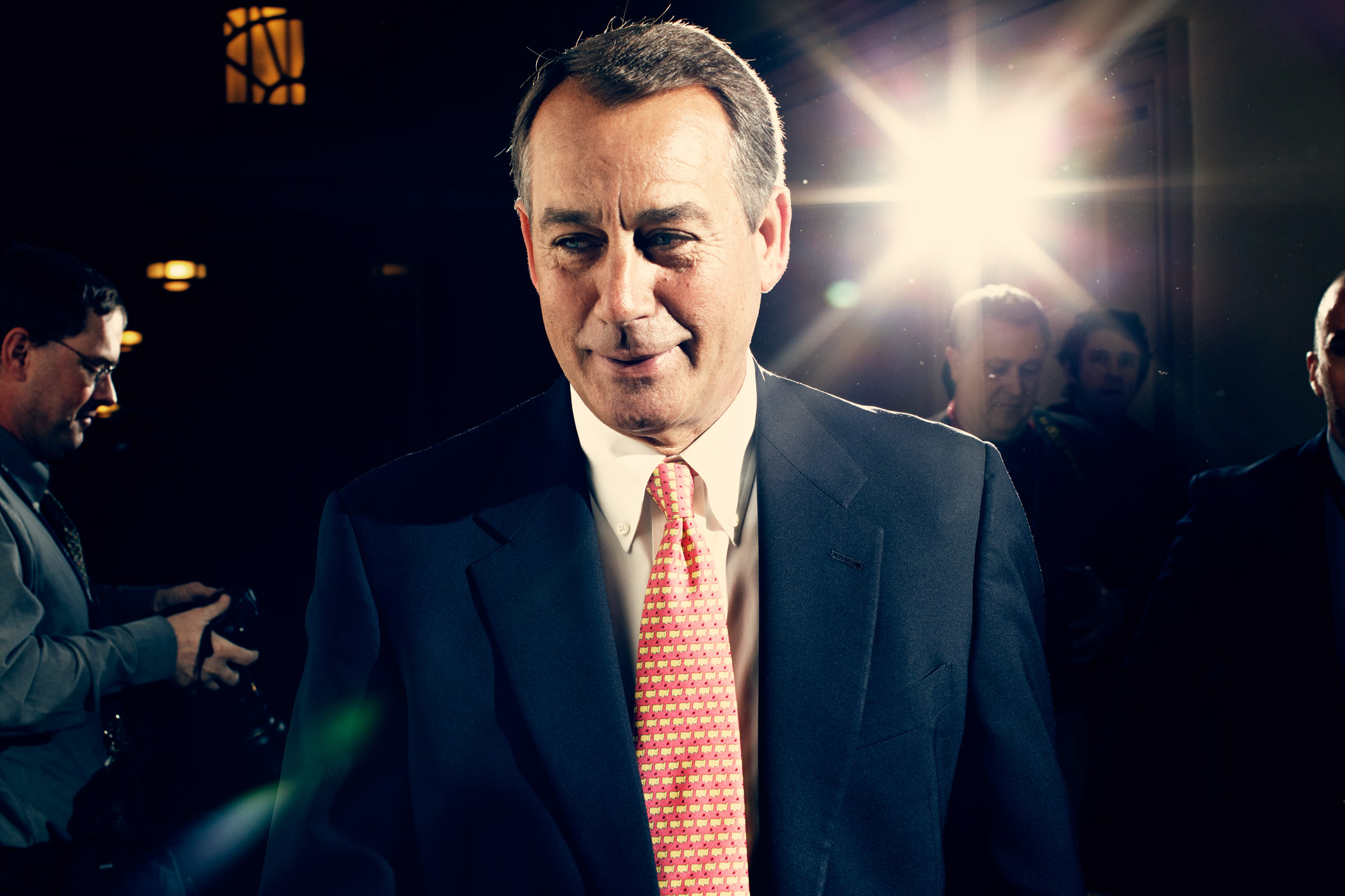 Speaker of the House John Boehner walks out of a meeting at the U.S. Capitol ahead of a potential government shutdown in April 2011 in Washington.