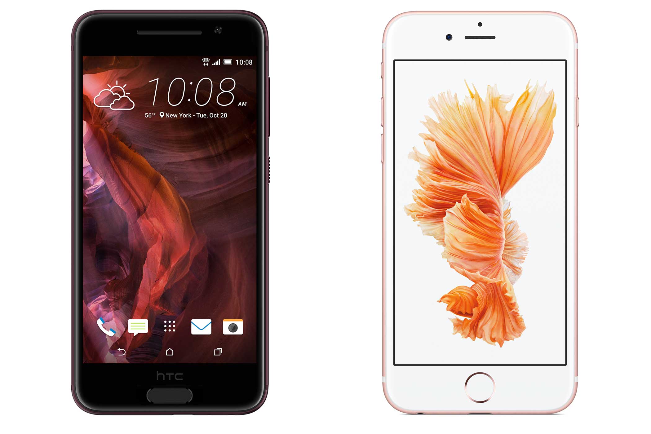 Left: HTC A9 Right: iPhone 6s