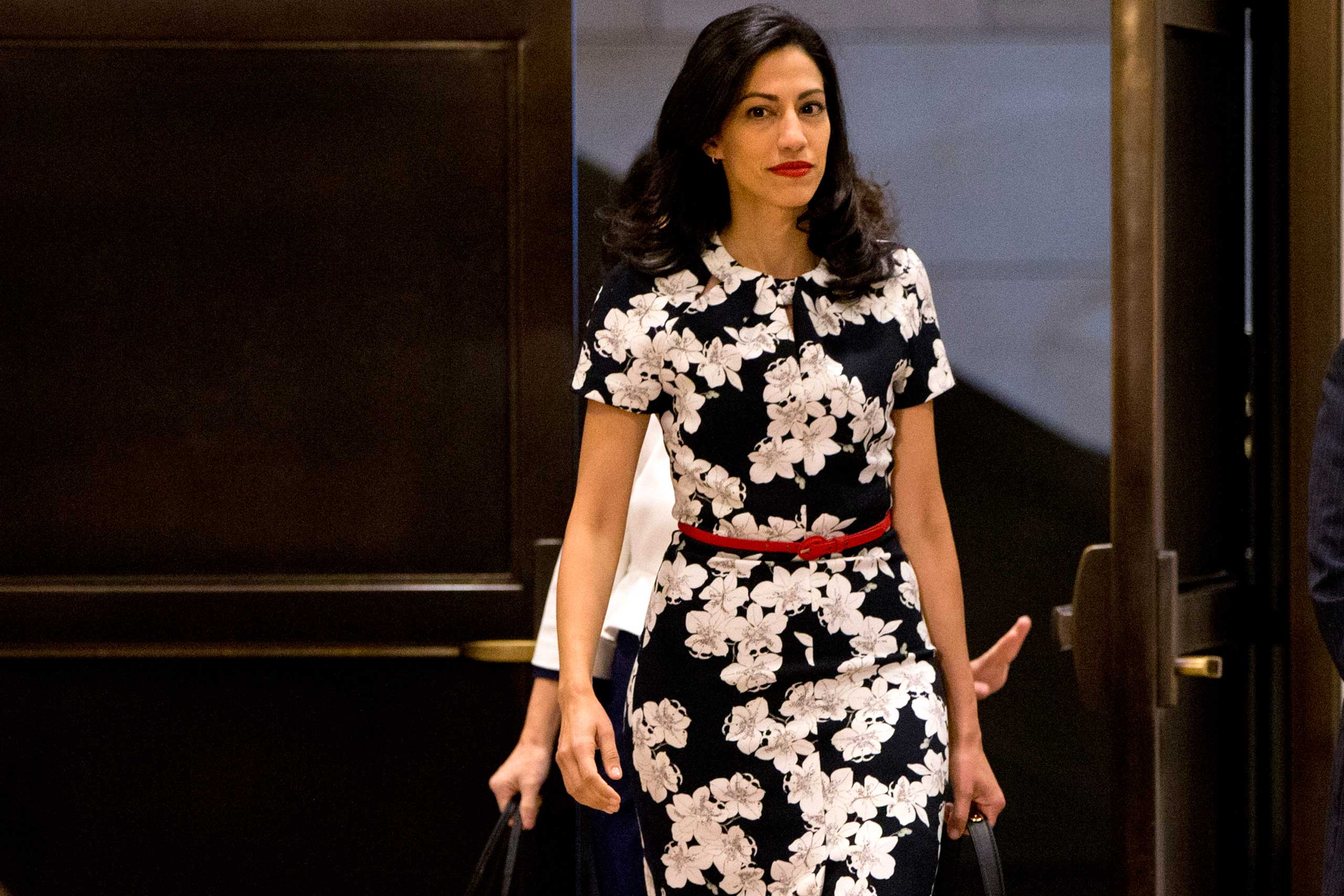 Huma Abedin,  a close aide to Hillary Rodham Clinton arrives on Capitol Hill in Washington to testify before a closed-door hearing of the House Benghazi Committee investigating the deadly attacks in Benghazi, Libya, Oct. 16, 2015. (Jacquelyn Martin—AP)
