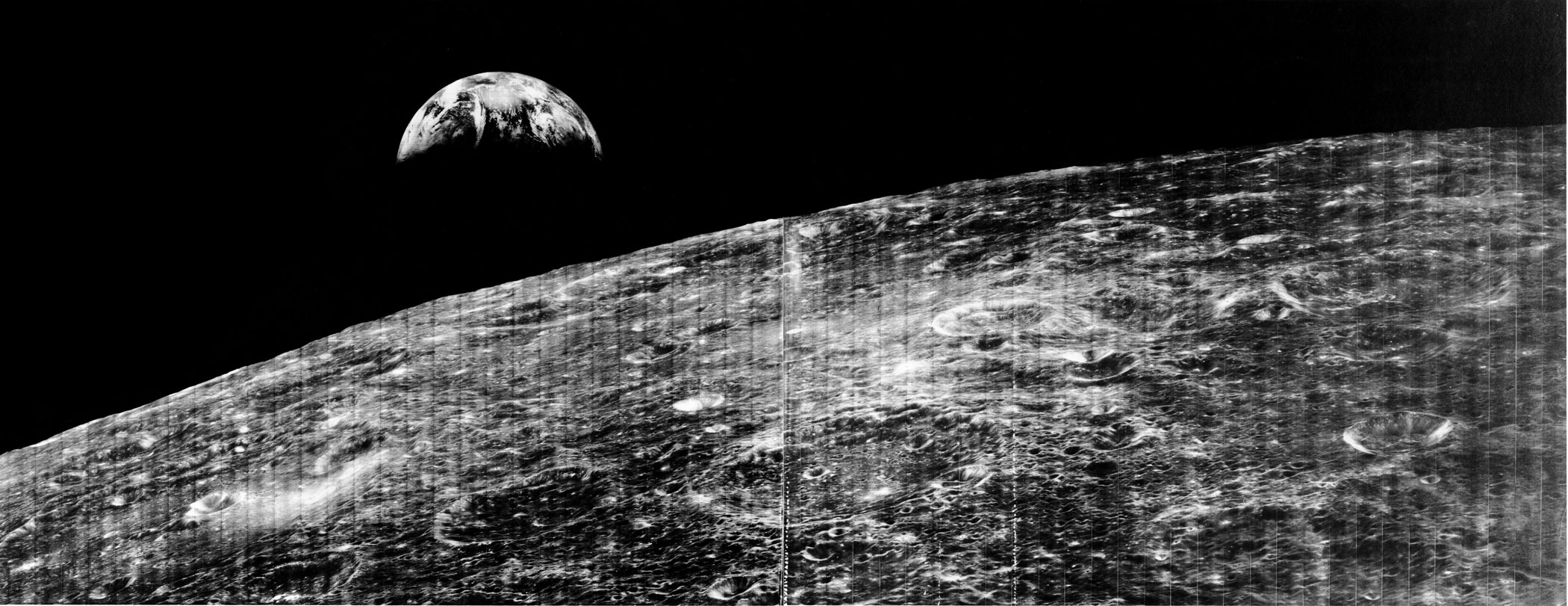 The First Photo of the Earth, 1966; On Aug. 23, 1966, the world received its first view of Earth taken by the Lunar Orbiter I from the vicinity of the Moon.