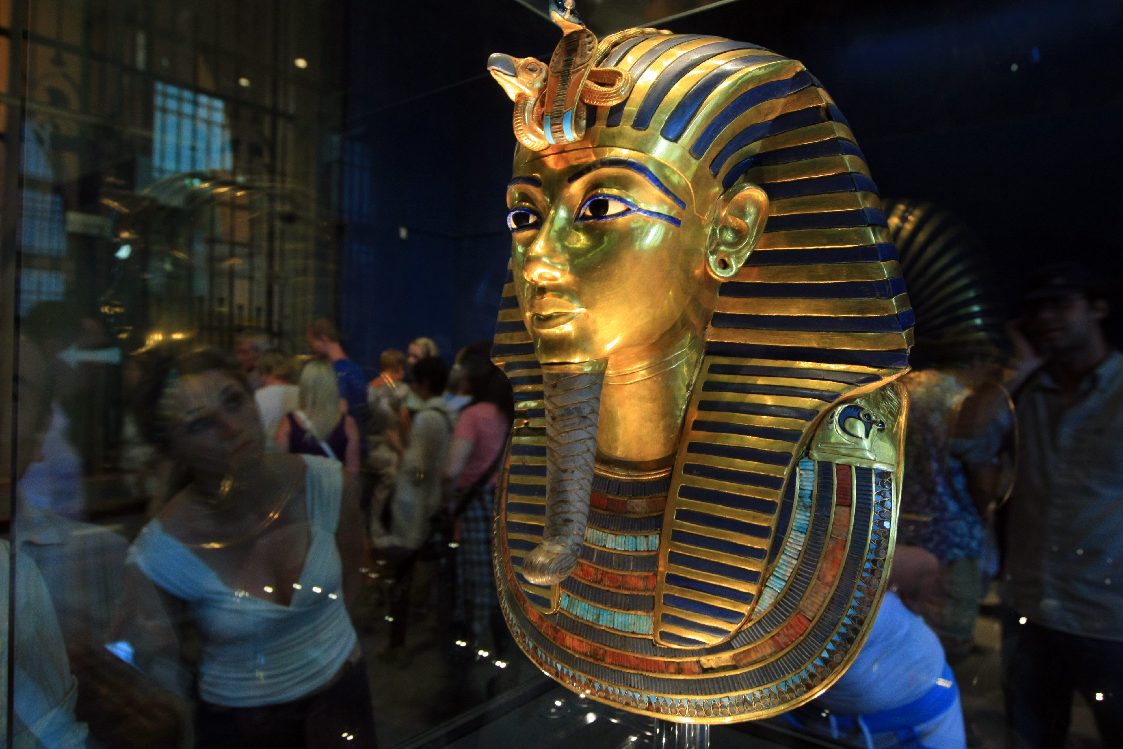 A picture taken on October 20, 2009 shows King Tutankhamun's golden mask displayed at the Egyptian museum in Cairo.