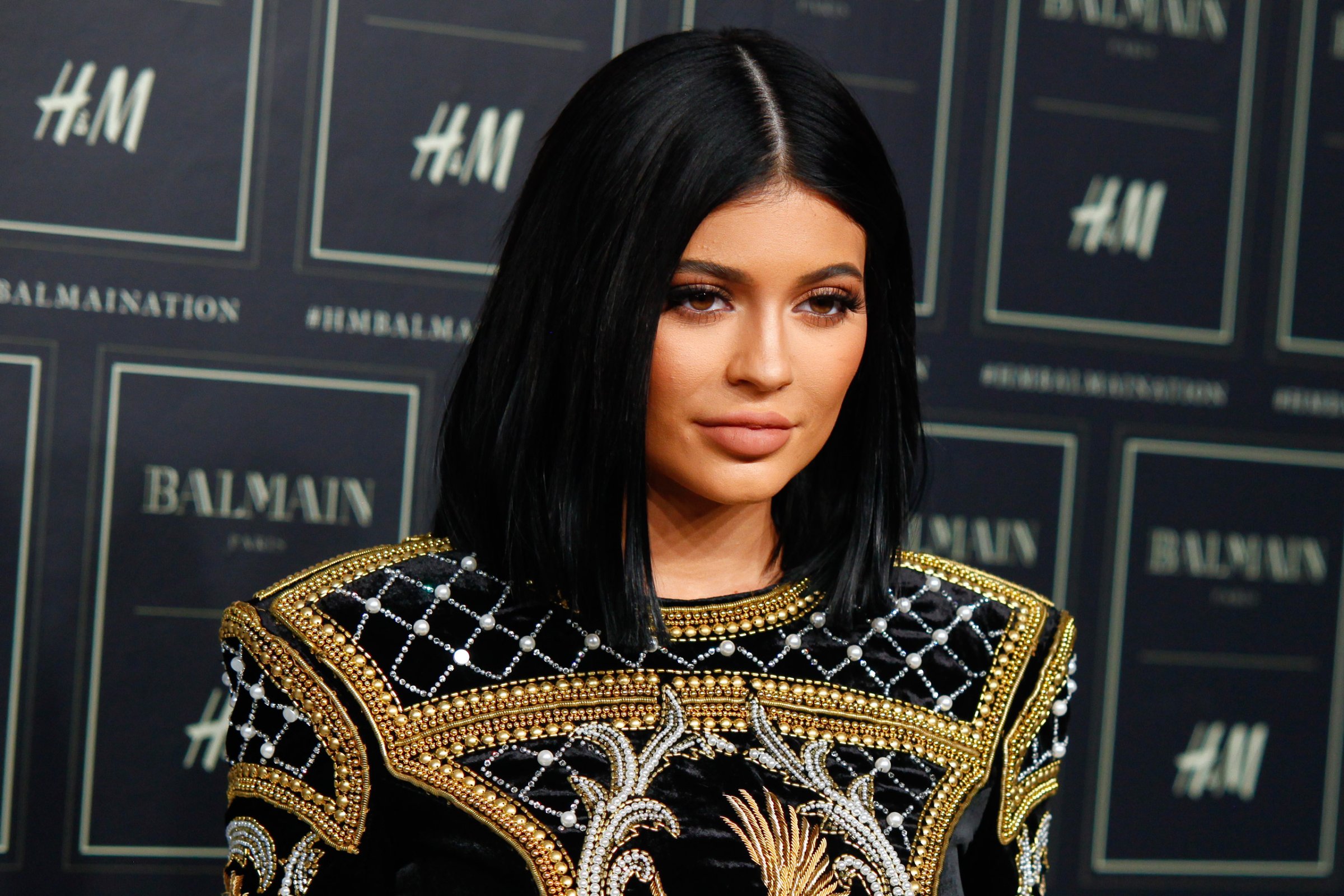 Kylie Jenner attends the BALMAIN x H&M Collection launch event at 23 Wall Street on Tuesday, Oct. 20, 2015, in New York. (Photo by Andy Kropa/Invision/AP)