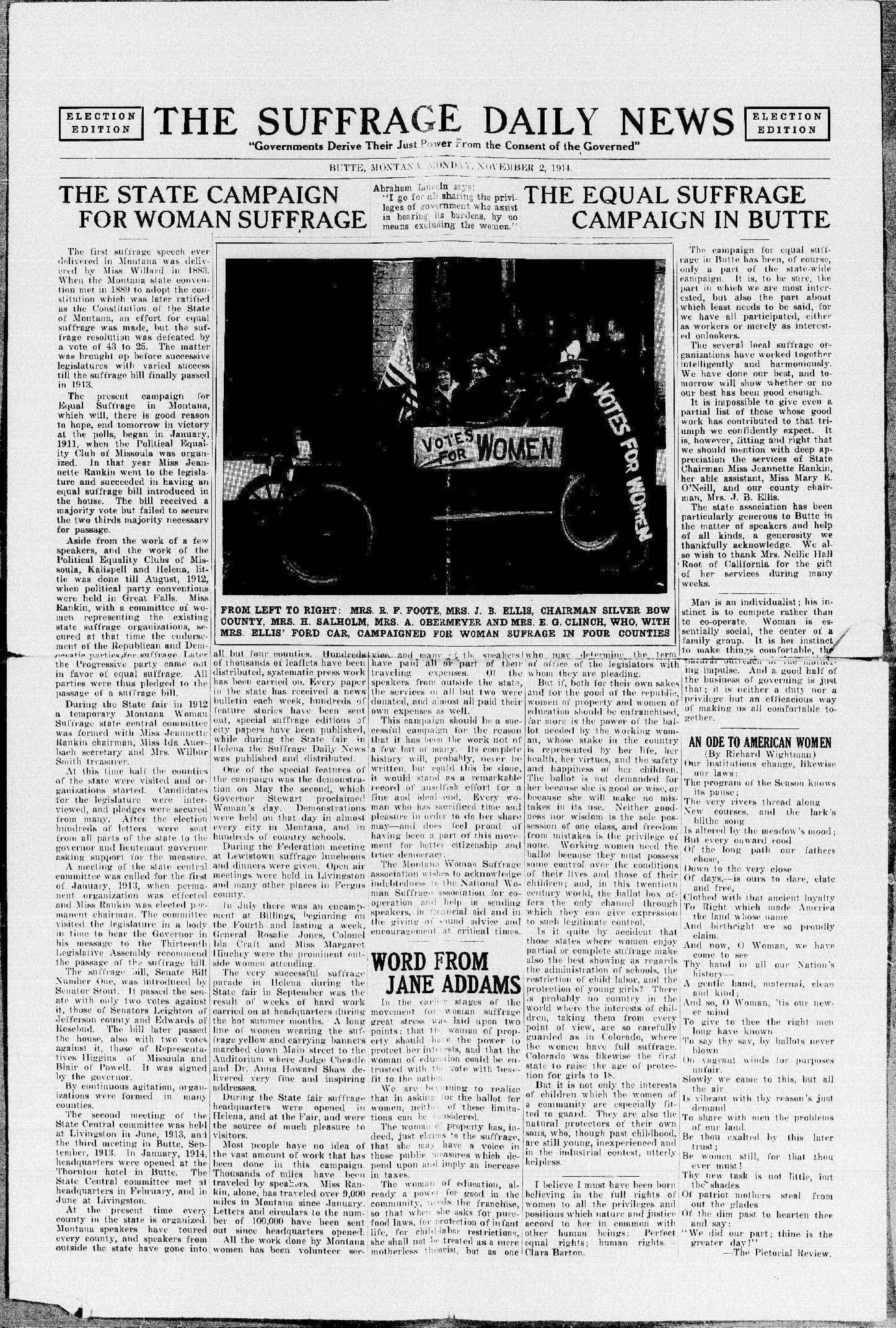 The Suffrage daily news (Helena, Mont.) 1914-11-02 [p ]