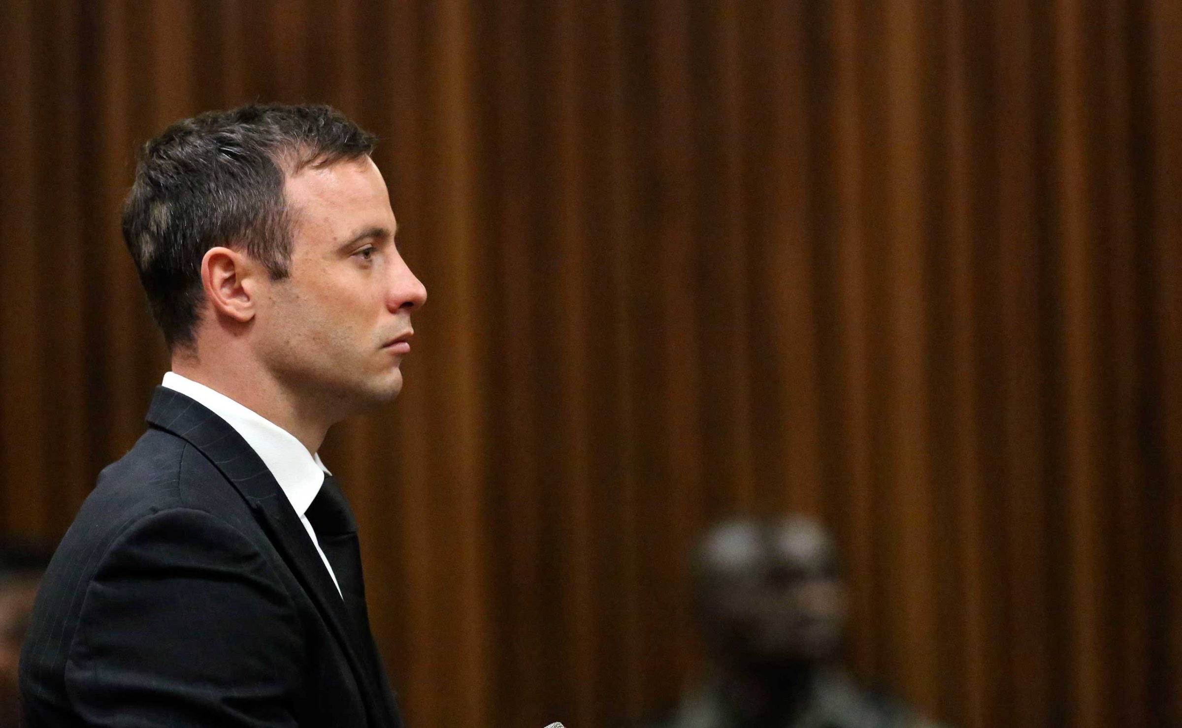 South African Olympic and Paralympic track star Pistorius attends his sentencing at the North Gauteng High Court in Pretoria