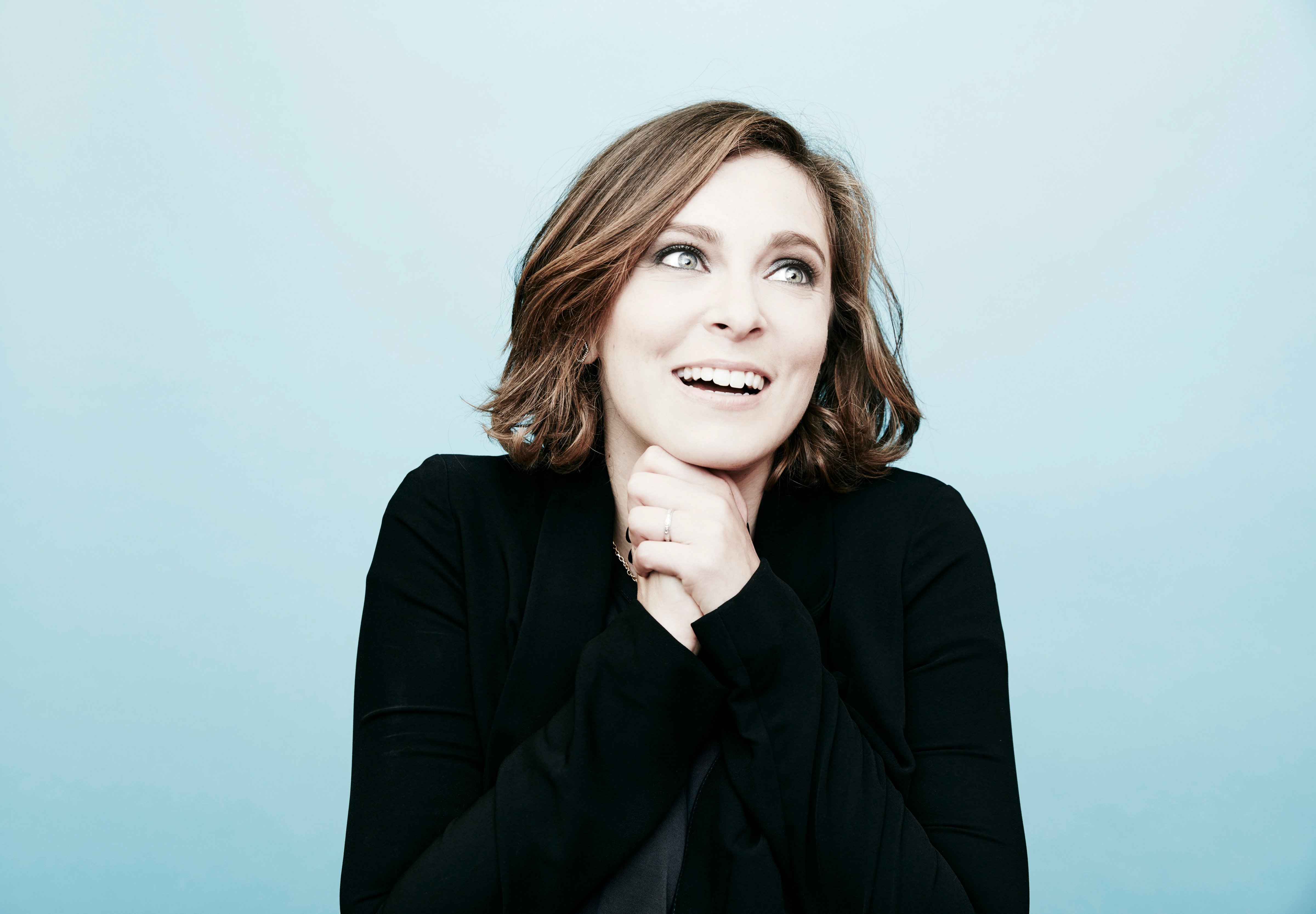 Rachel Bloom poses in the Getty Images Portrait Studio on August 11, 2015 in Beverly Hills, California.