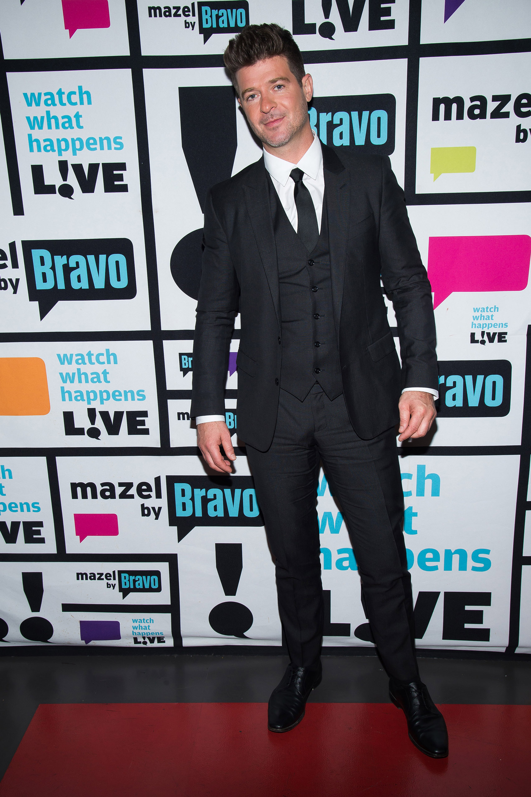 WATCH WHAT HAPPENS LIVE -- Pictured: Robin Thicke -- (Photo by: Charles Sykes/Bravo/NBCU Photo Bank via Getty Images)
