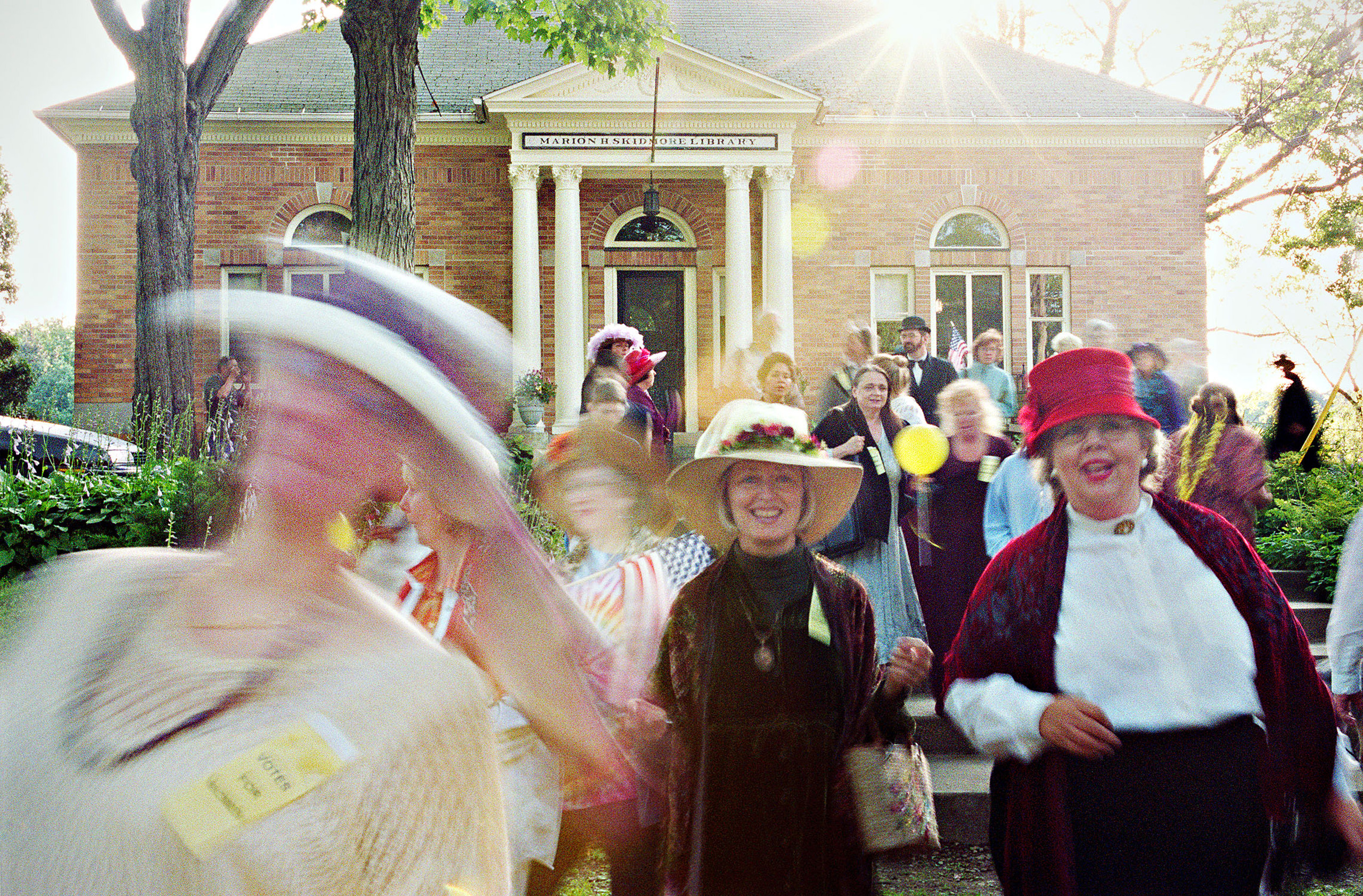 Suffragette parade, Lily Dale, New York, 2003.