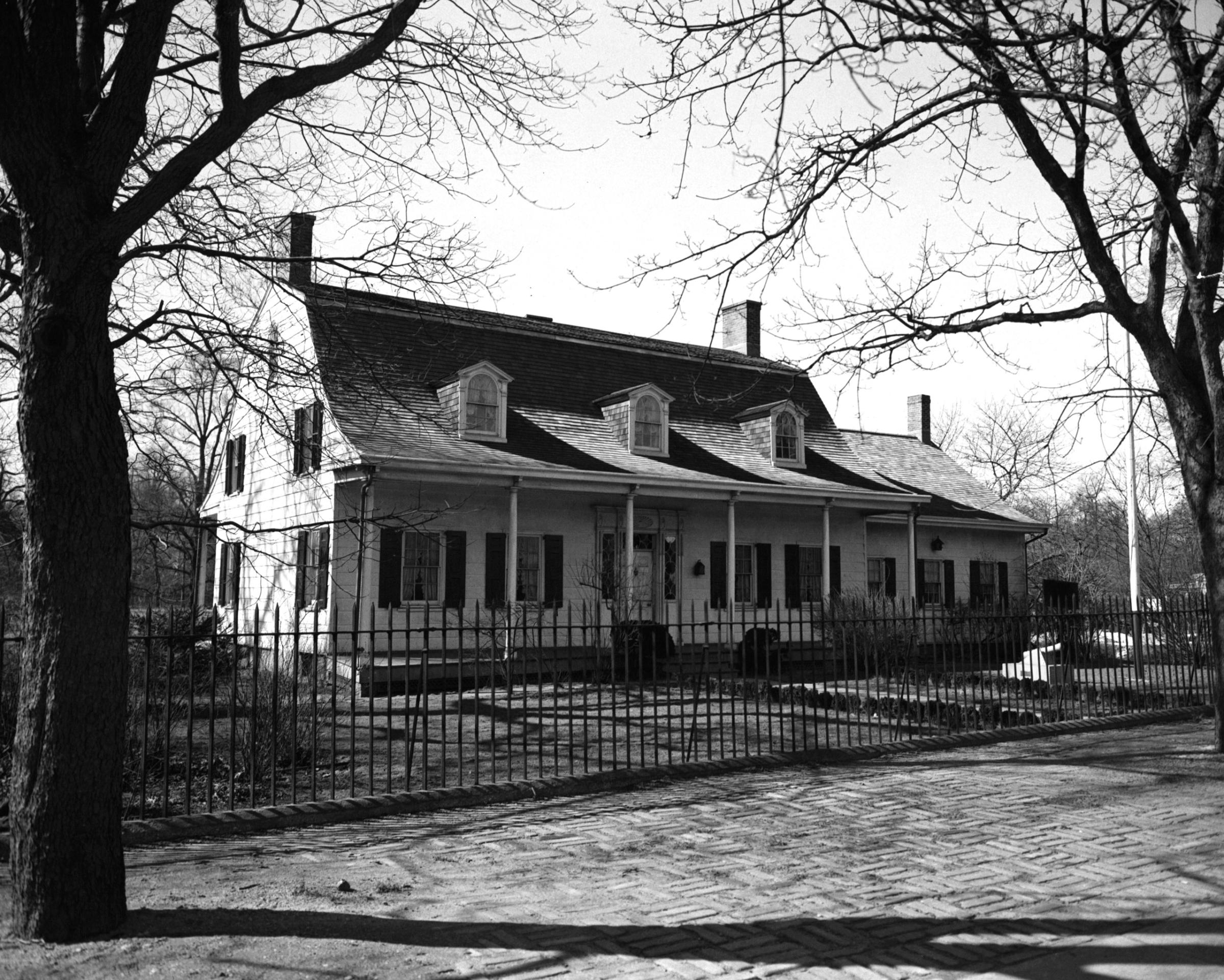 The Lefferts Homestead in Prospect Park, Brooklyn, 1955.