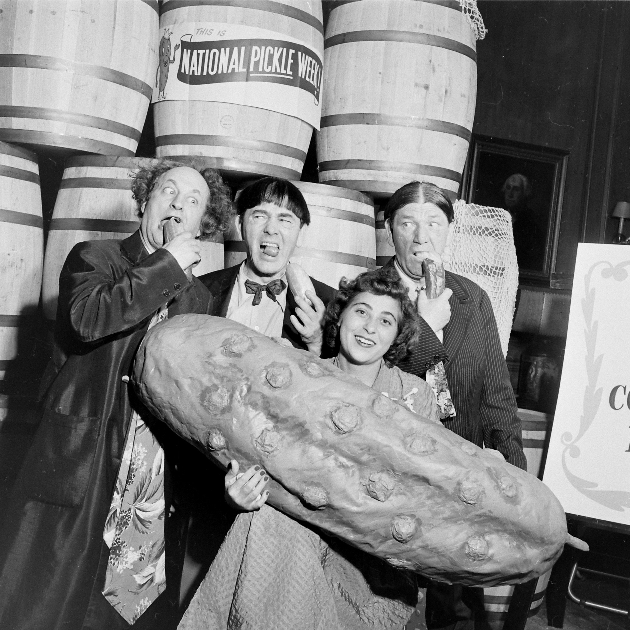 National Pickle Week, 1949. With the Three Stooges.