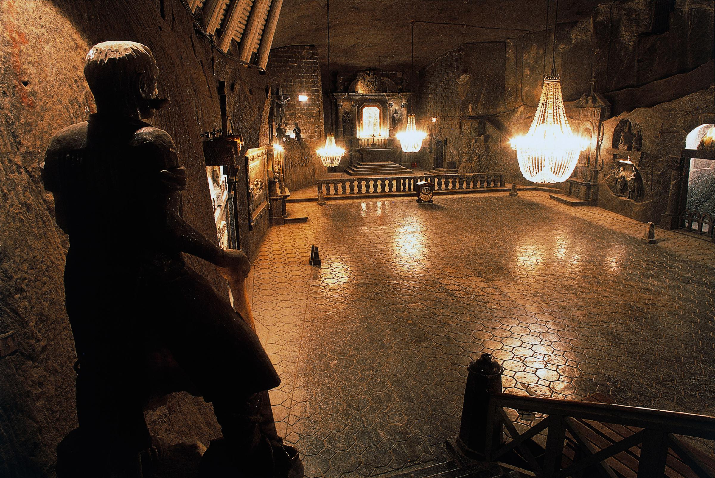 Interior of Wieliczka salt mine